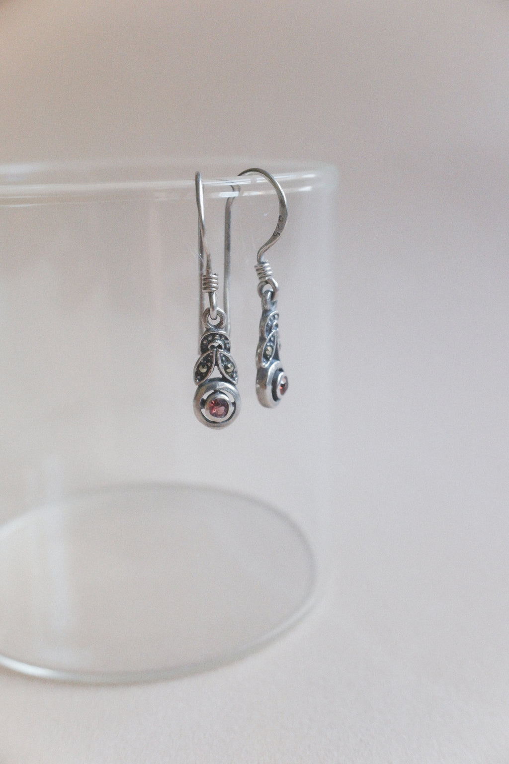 Vintage 垂墜小花古董耳環