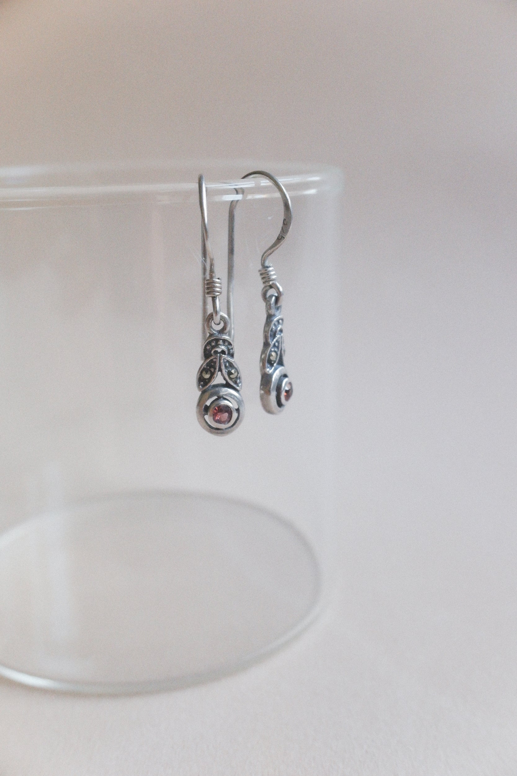 Vintage 垂墜小花古董耳環