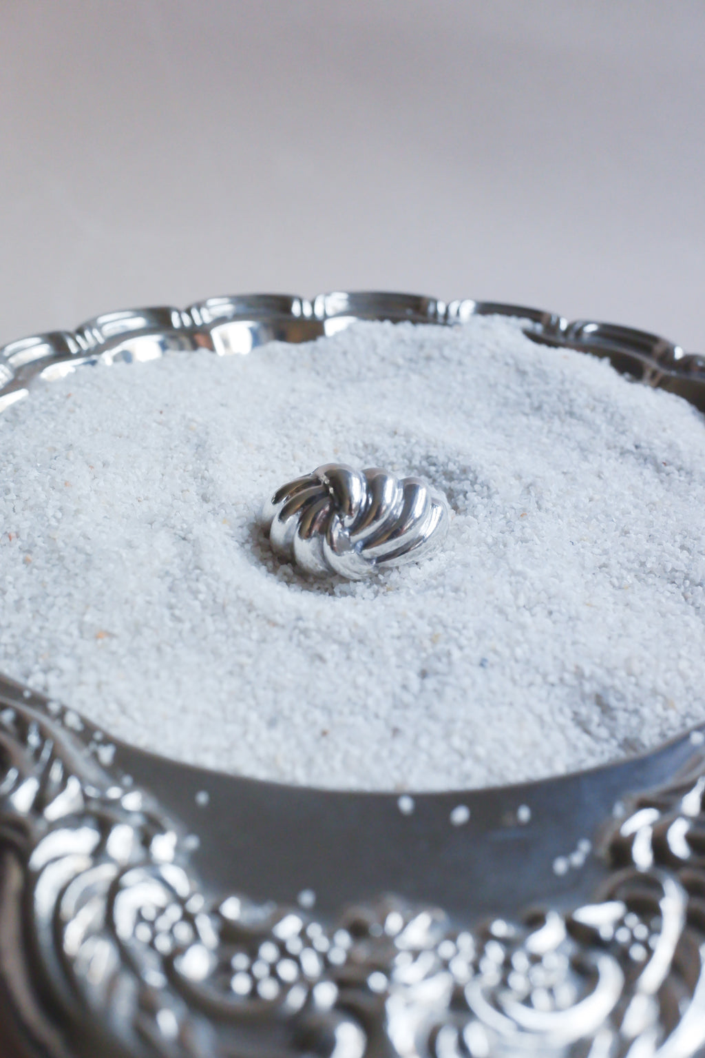 Vintage 純銀扭結古董戒指