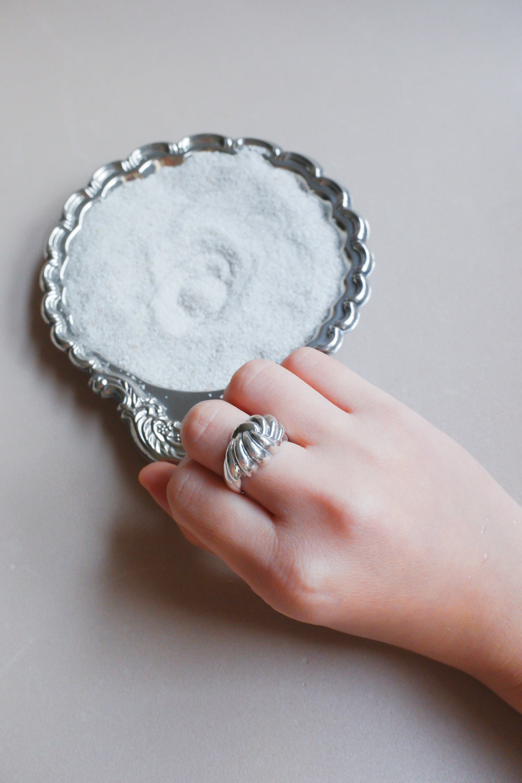 Vintage 純銀扭結古董戒指