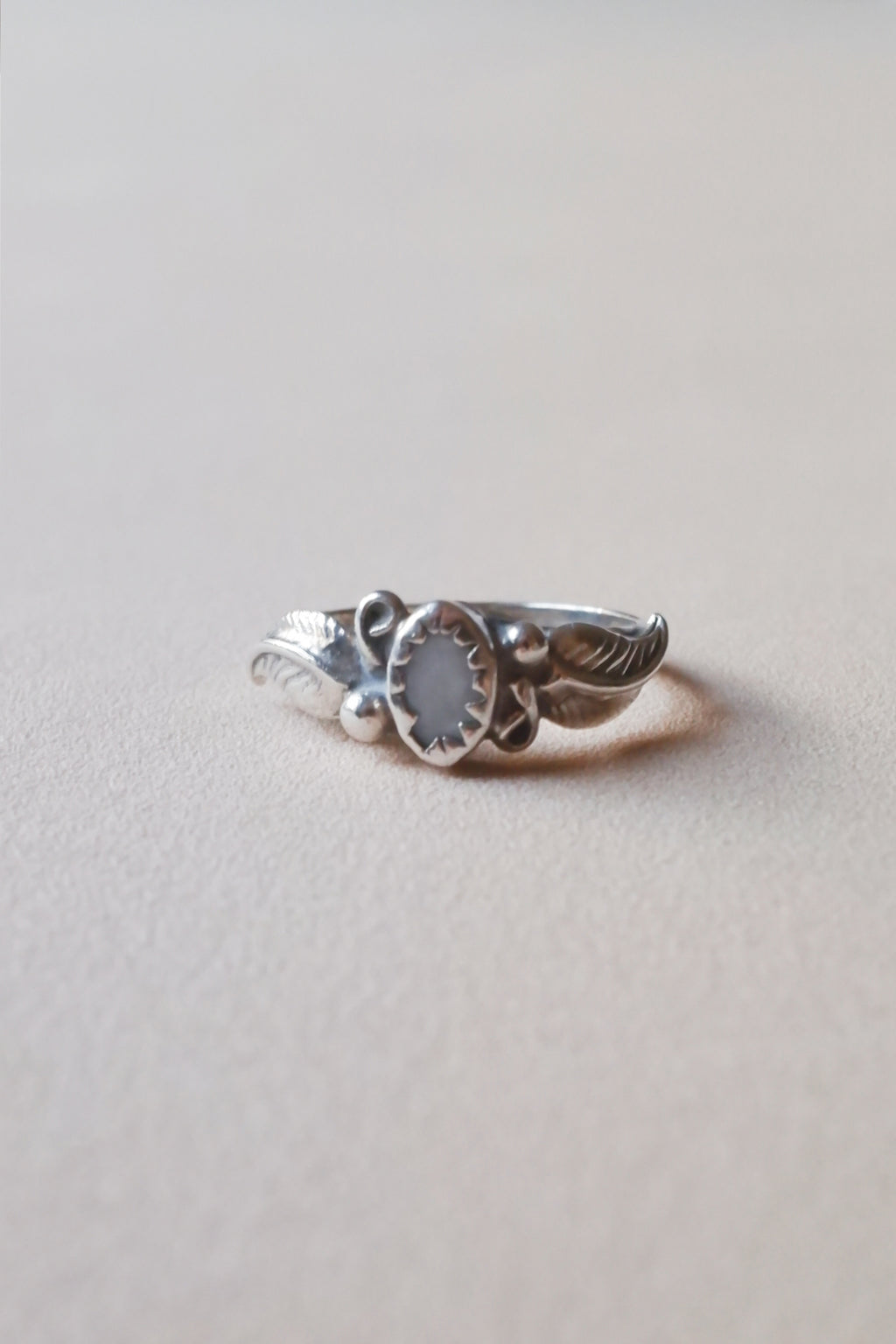 Vintage 純銀珍珠母貝古董戒