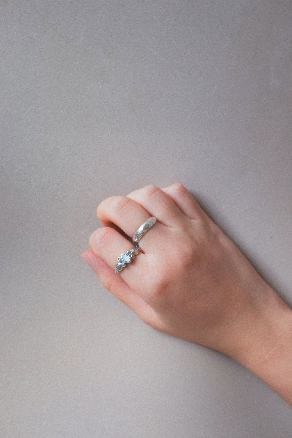 Vintage 純銀波紋古董戒