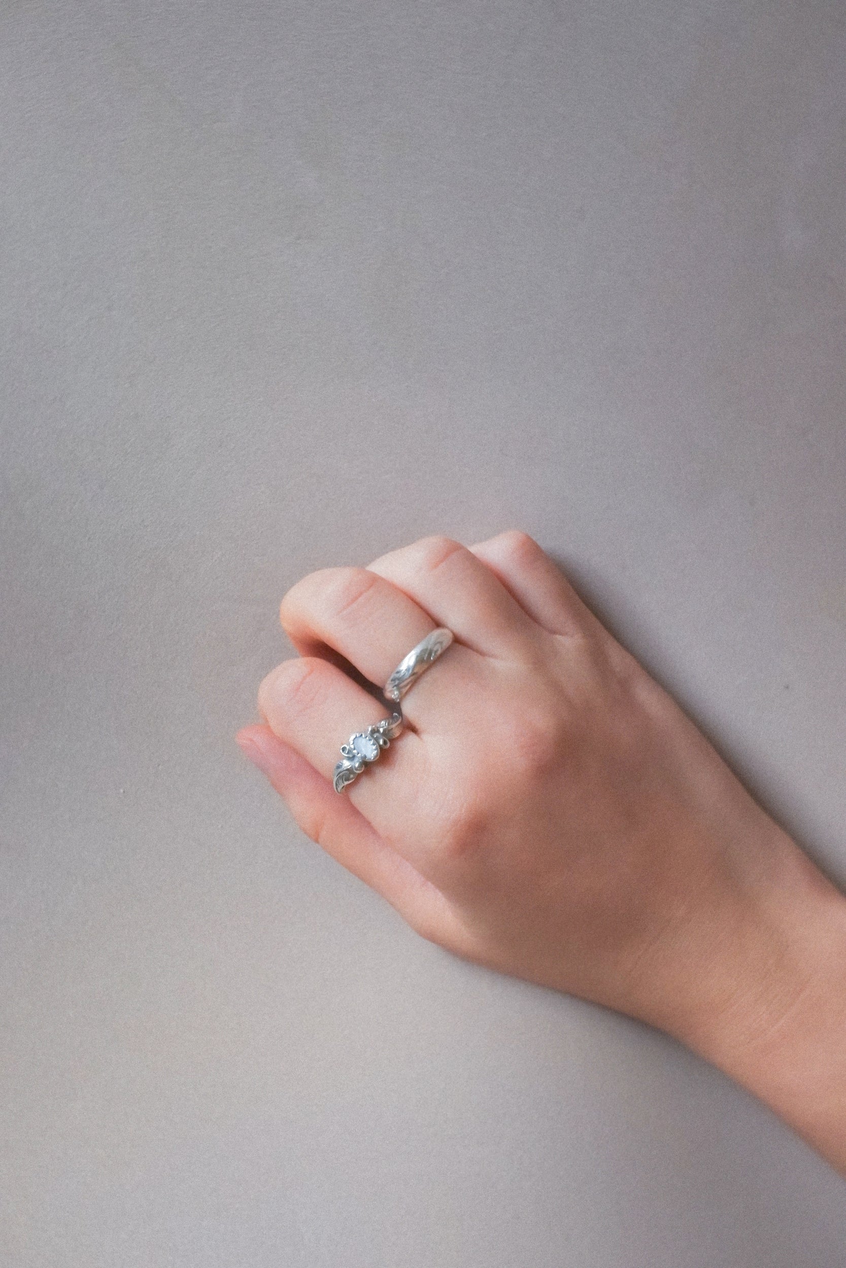 Vintage 純銀波紋古董戒