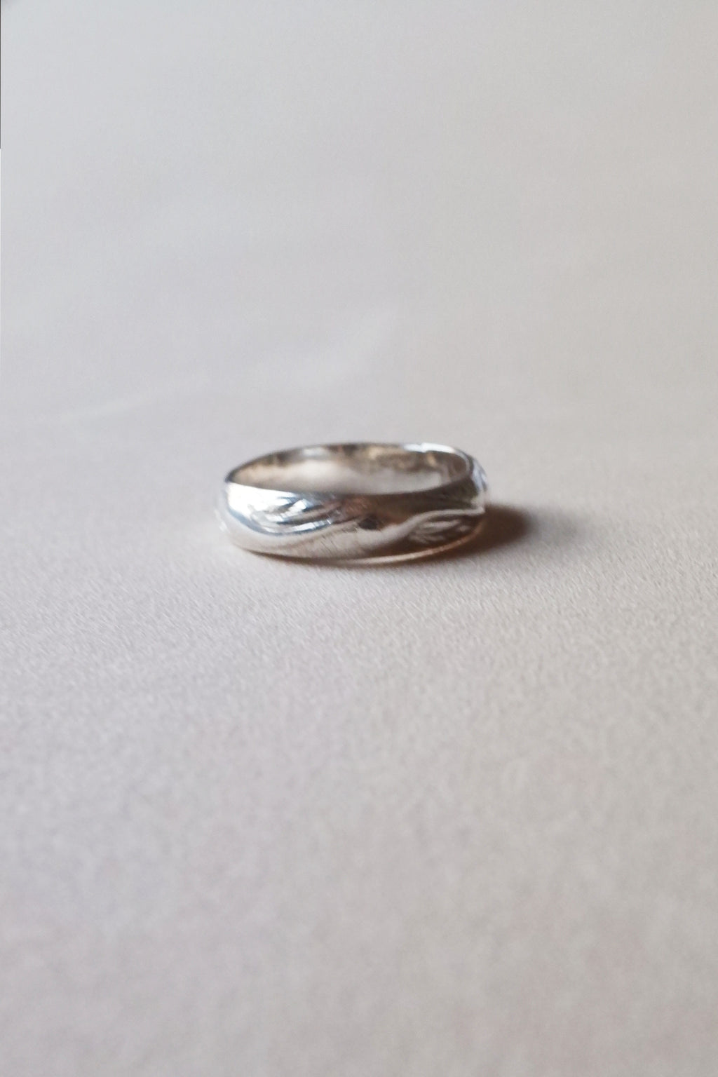 Vintage 純銀波紋古董戒