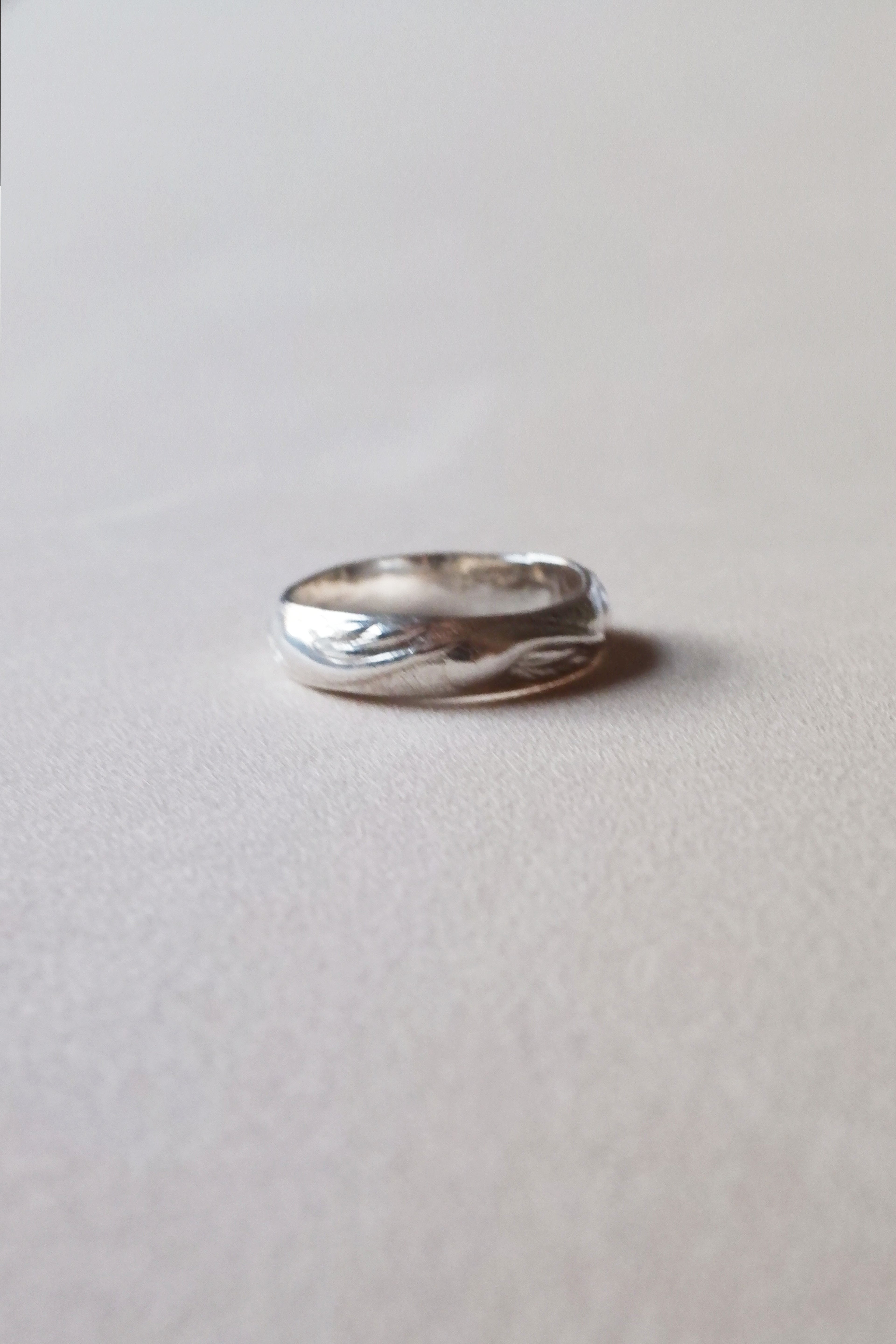 Vintage 純銀波紋古董戒