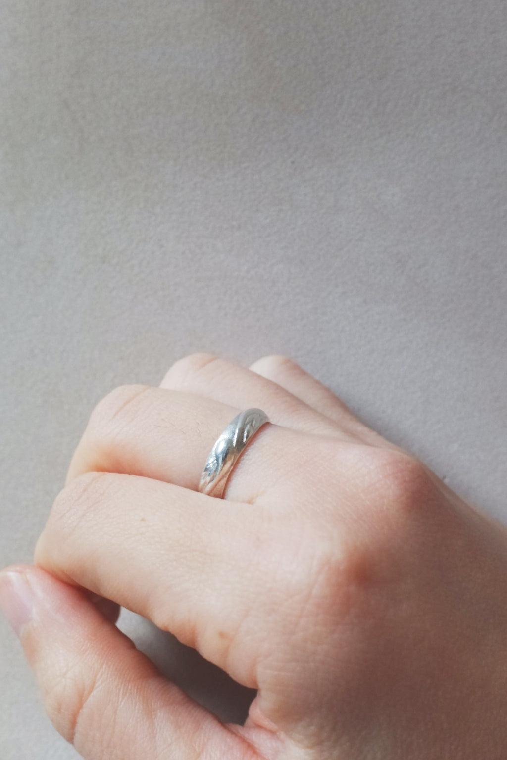 Vintage 純銀波紋古董戒