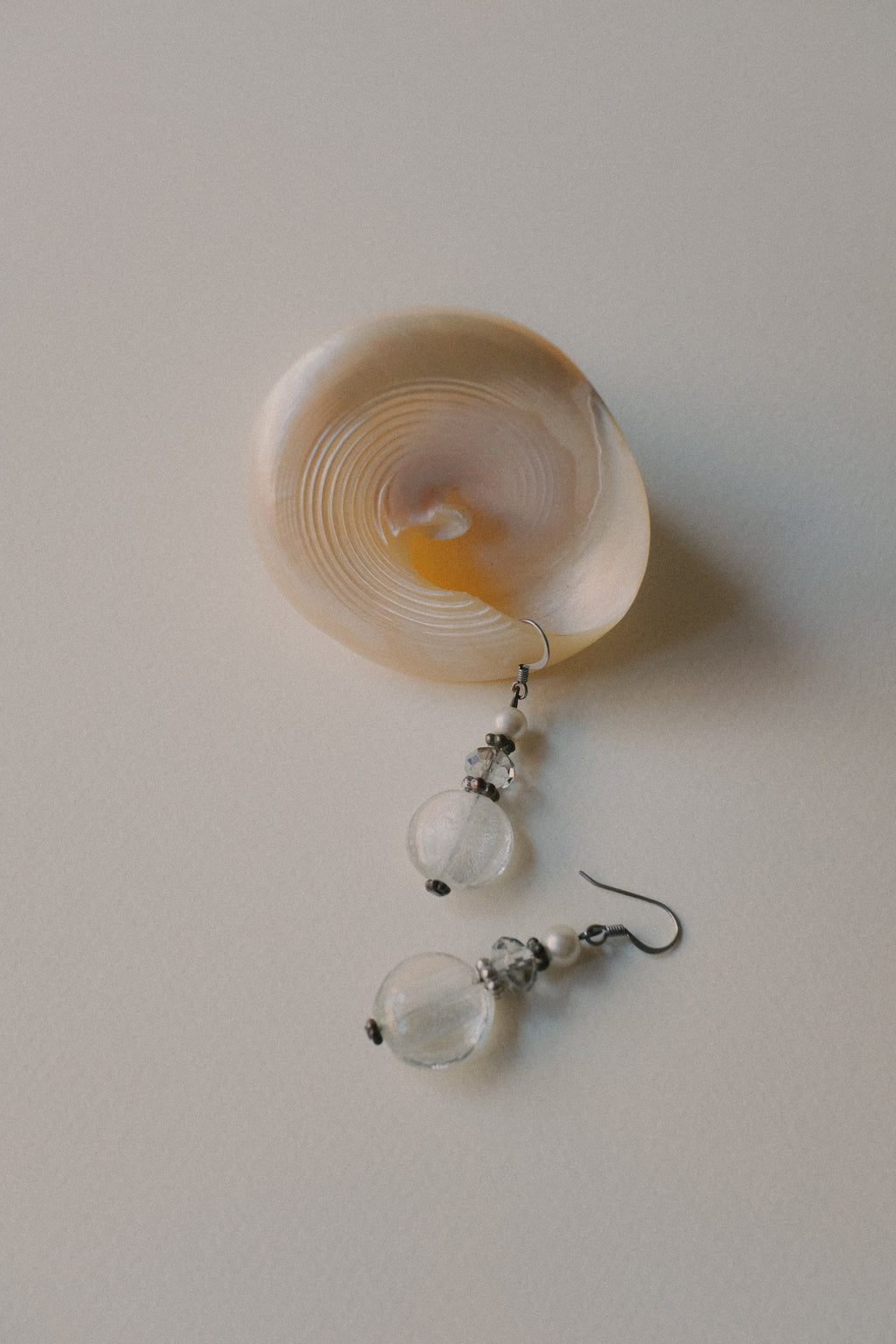 Vintage 水晶質感玻璃耳環