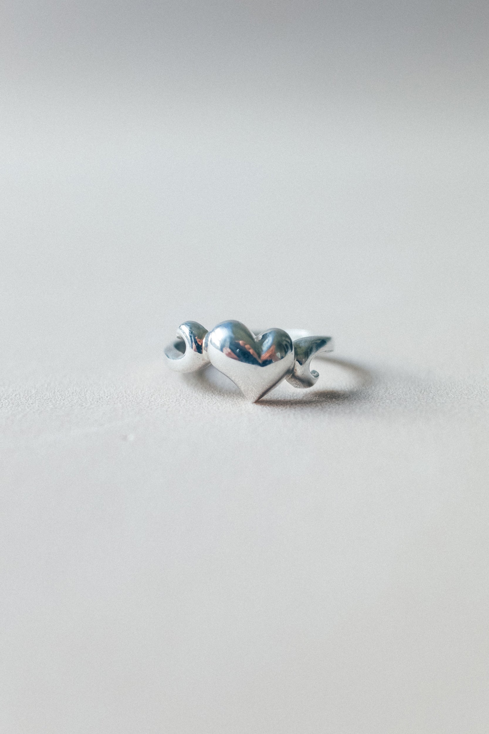 Vintage 愛心925銀古董戒指