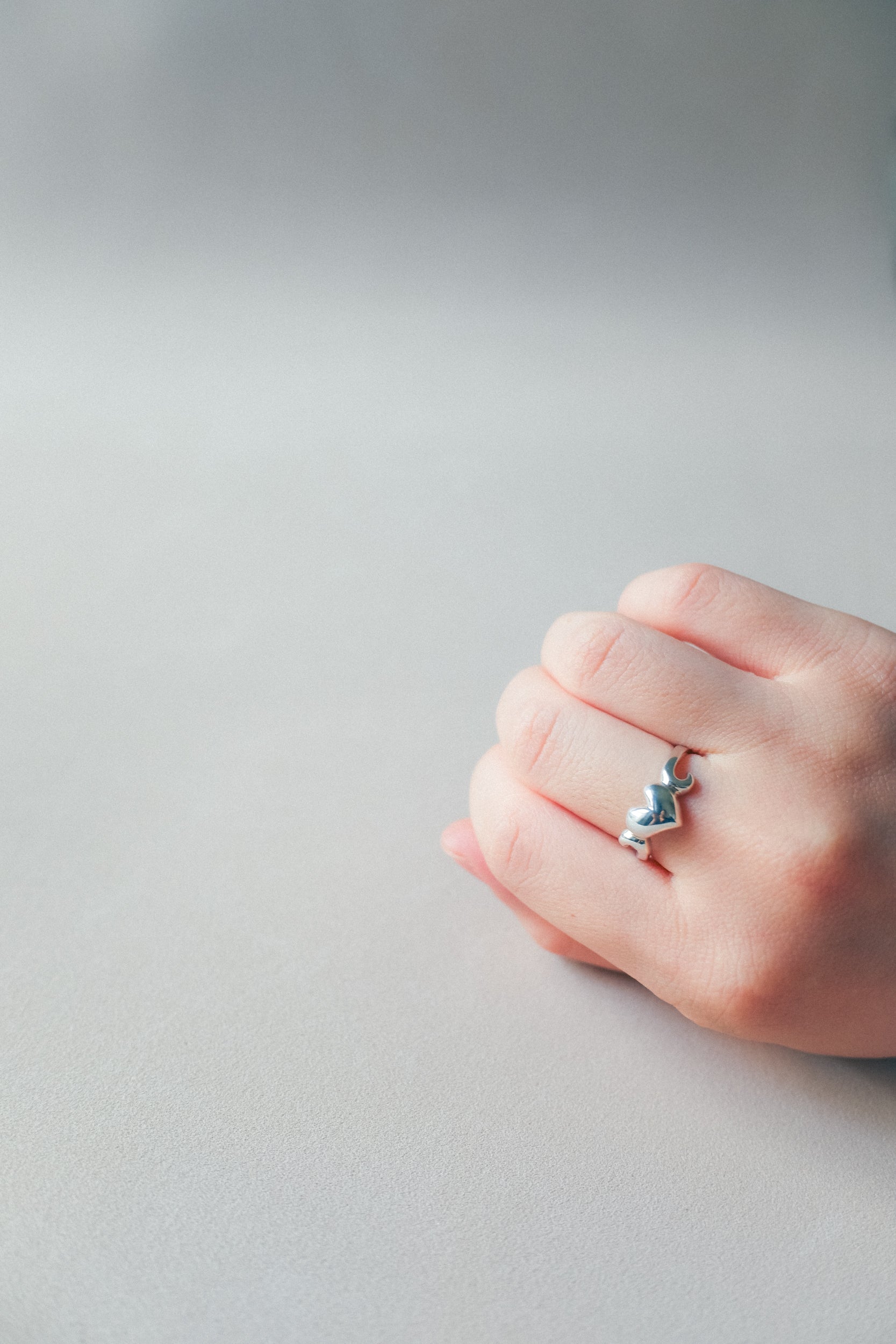 Vintage 愛心925銀古董戒指