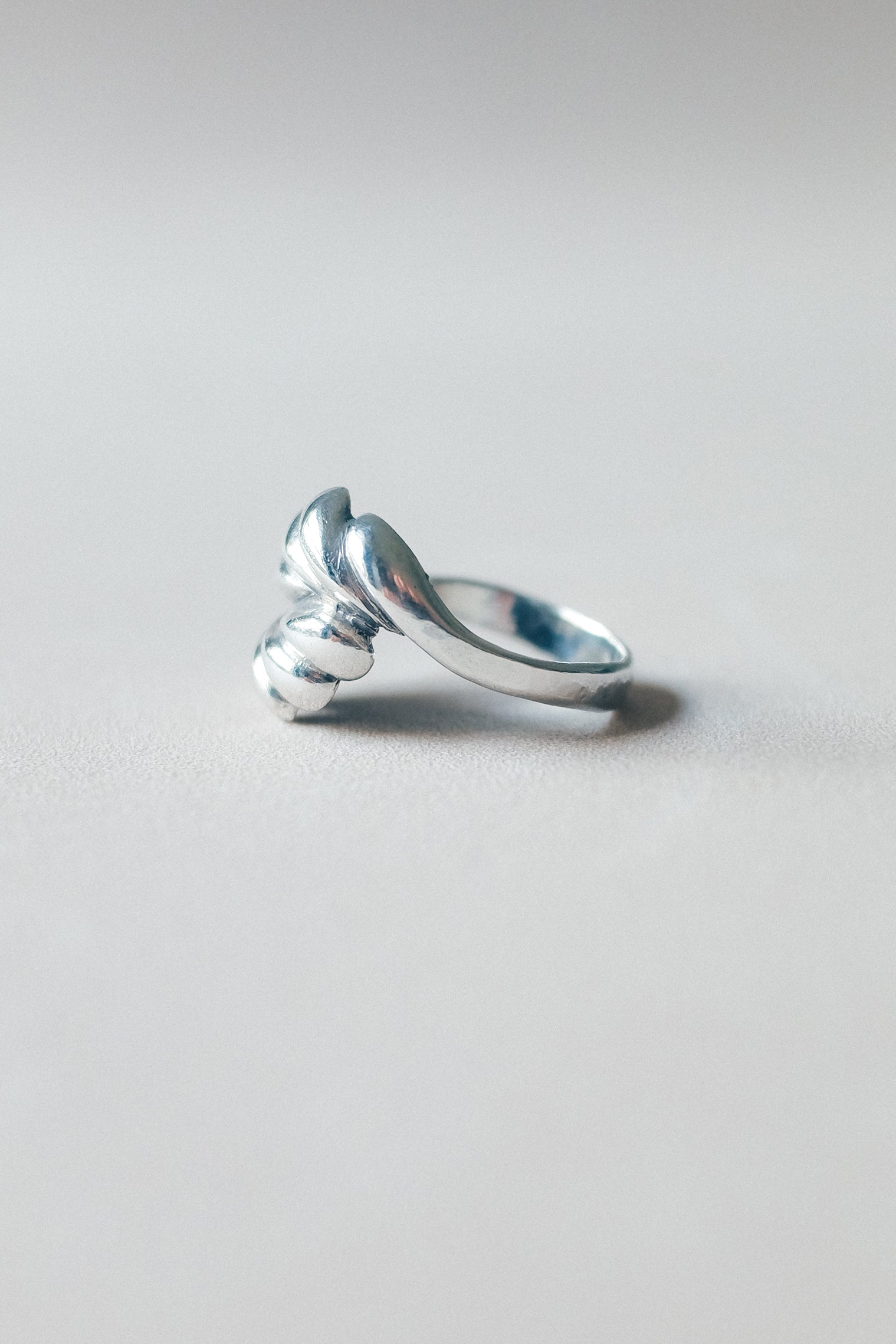 Vintage 羽毛925銀古董戒指