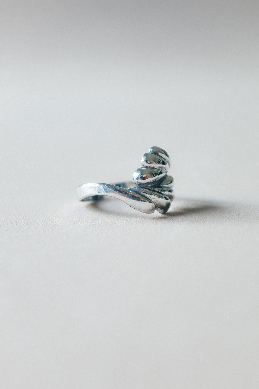 Vintage 羽毛925銀古董戒指