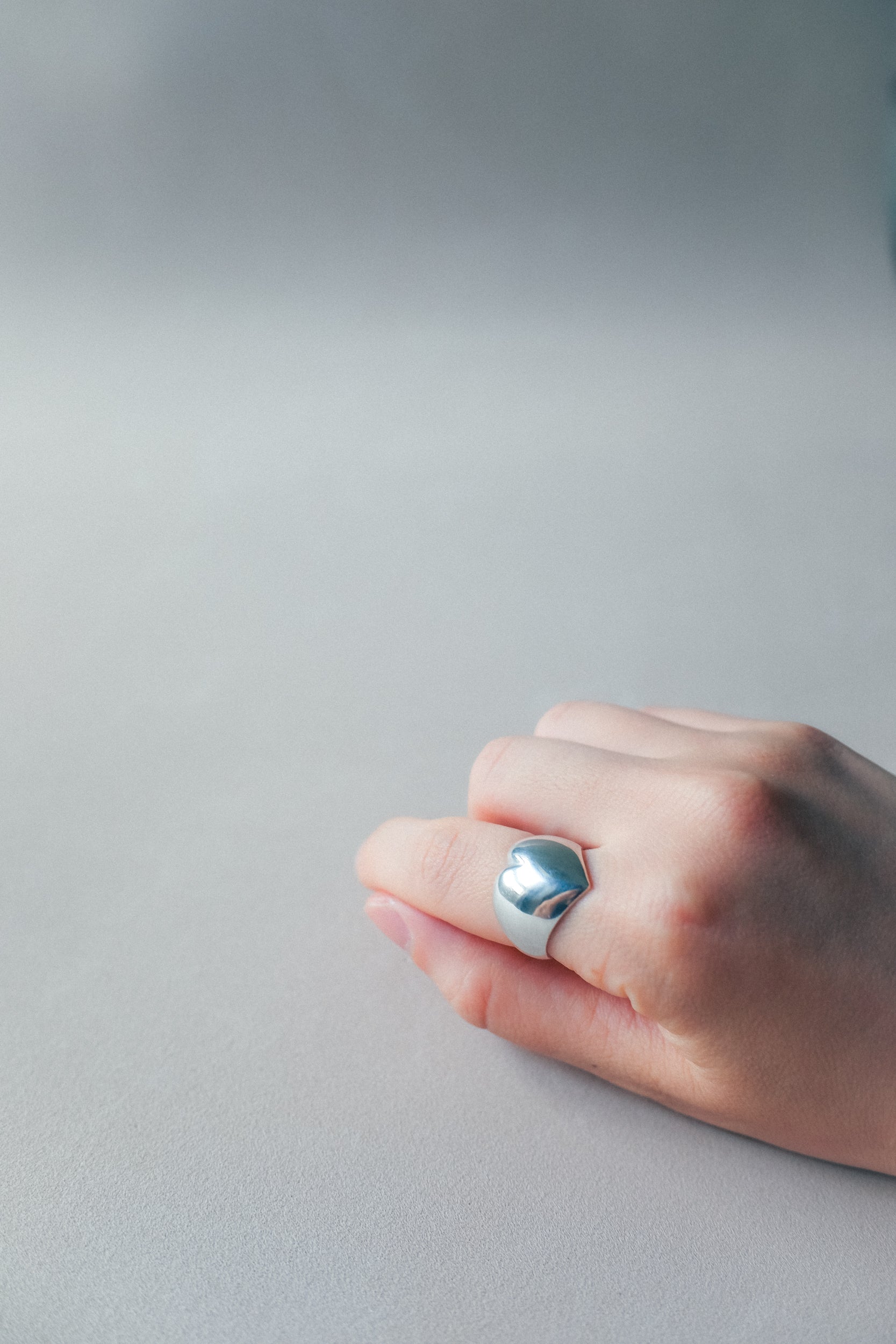 Vintage 寬心925銀古董戒指