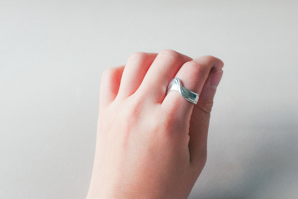 Vintage 曲線925銀古董戒指