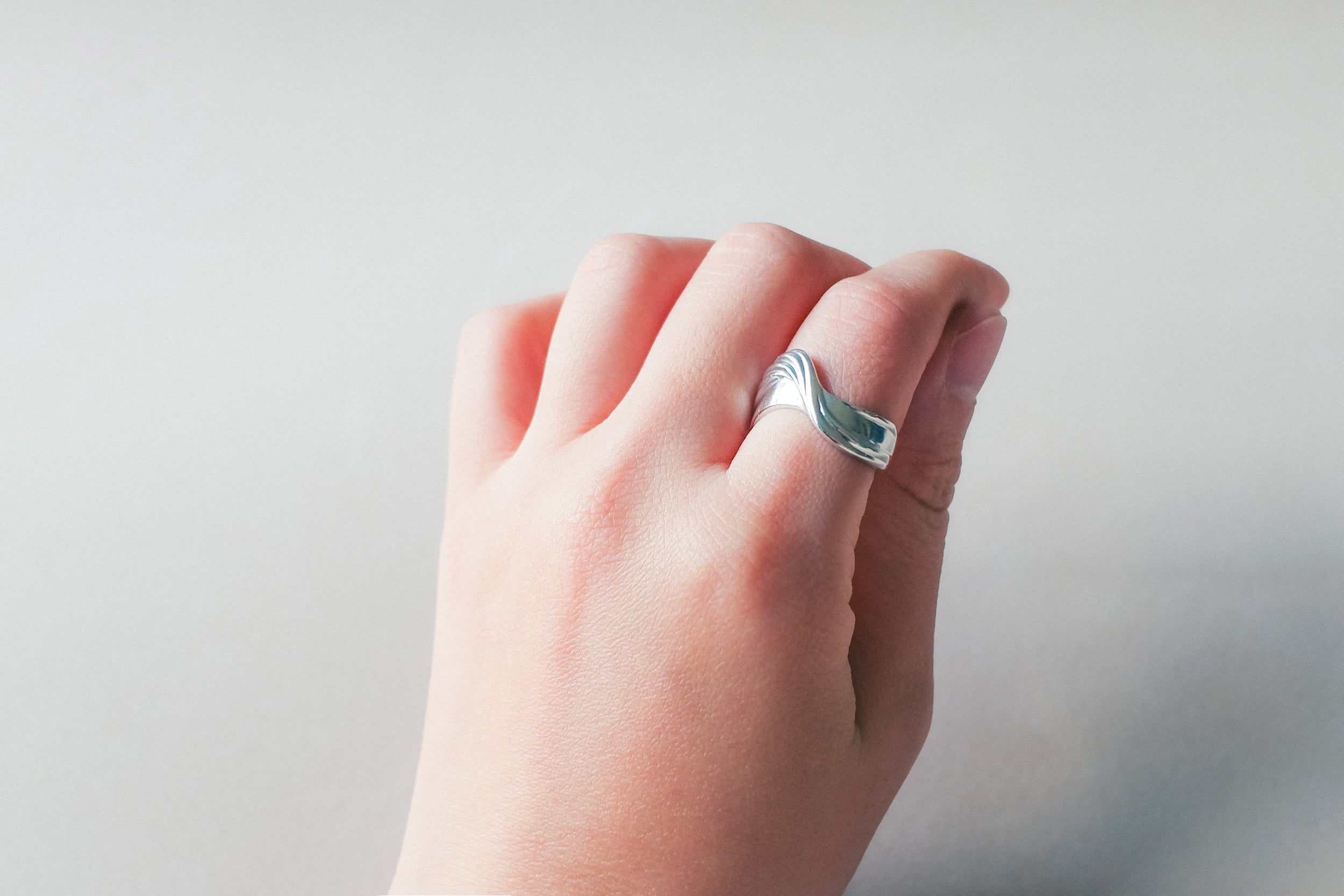 Vintage 曲線925銀古董戒指