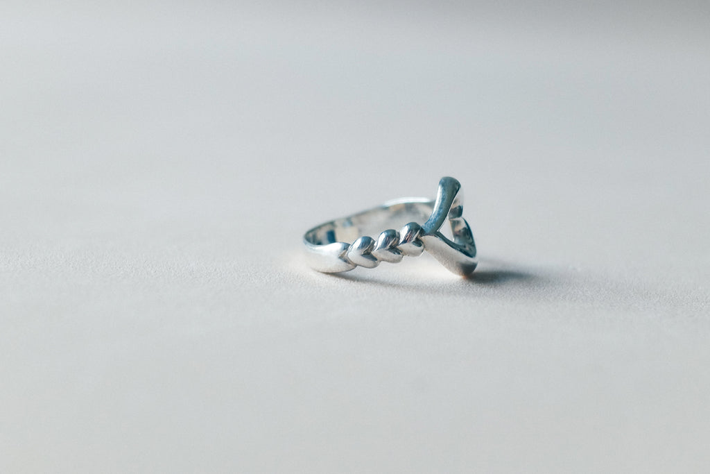 Vintage 心心925銀古董戒指