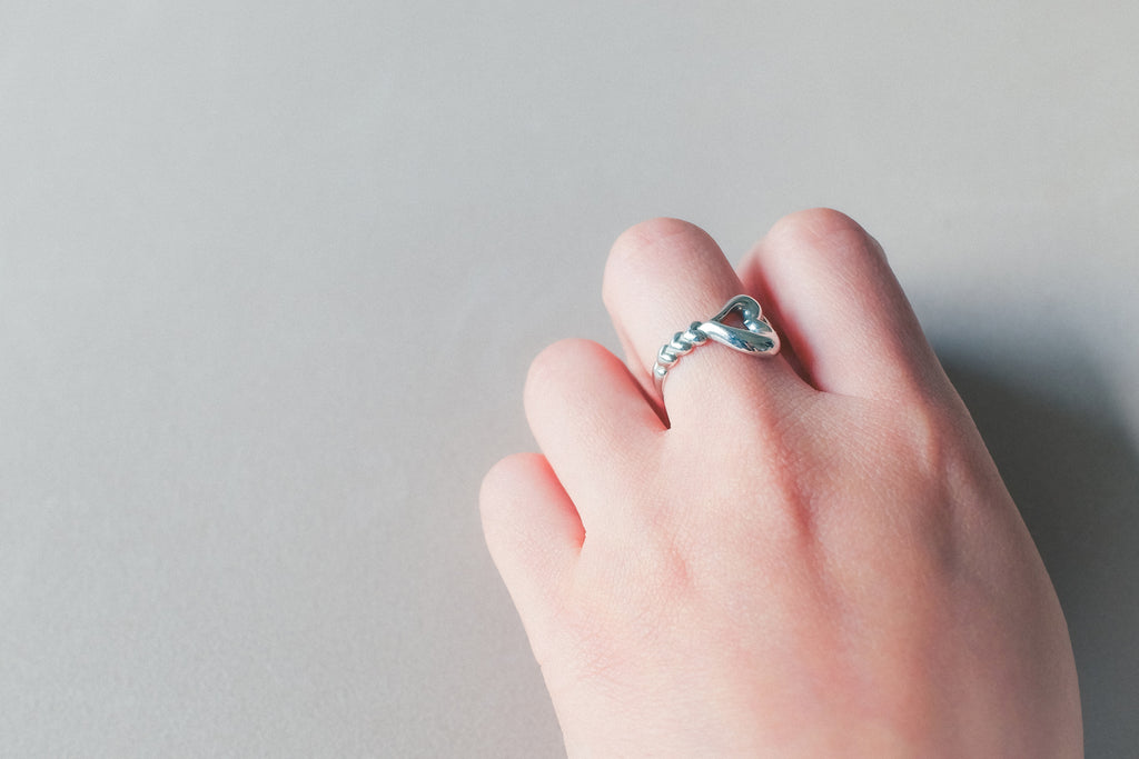 Vintage 心心925銀古董戒指