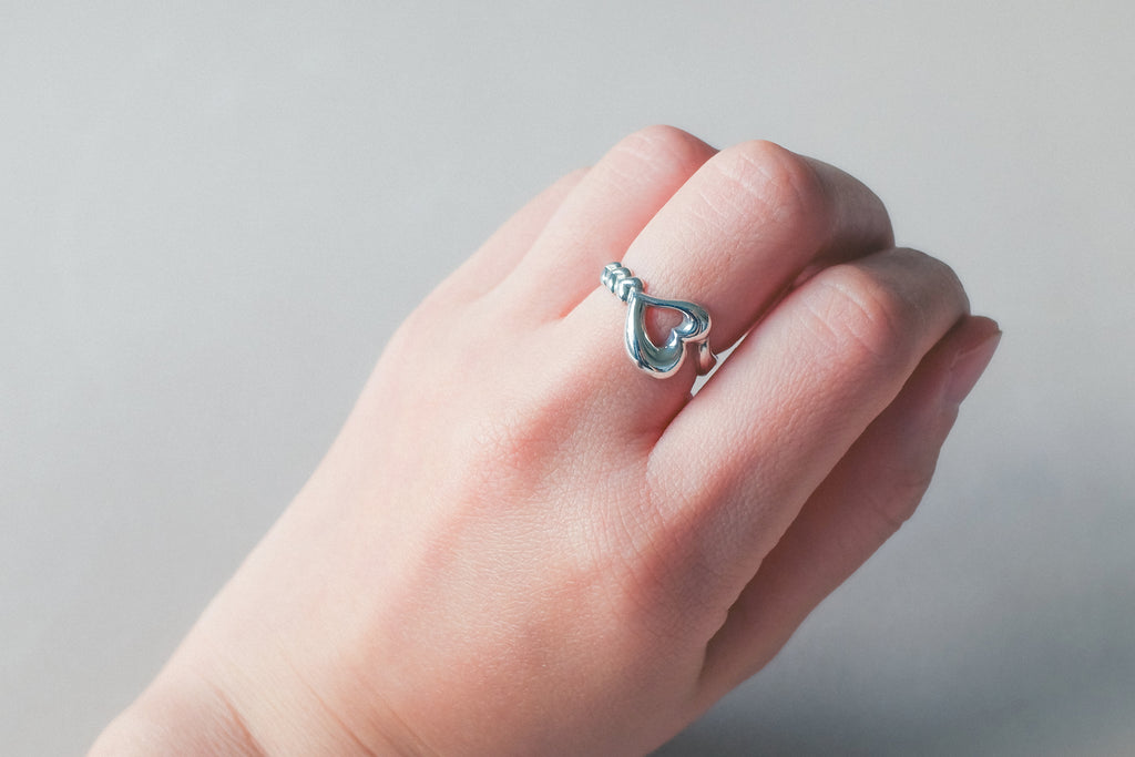 Vintage 心心925銀古董戒指