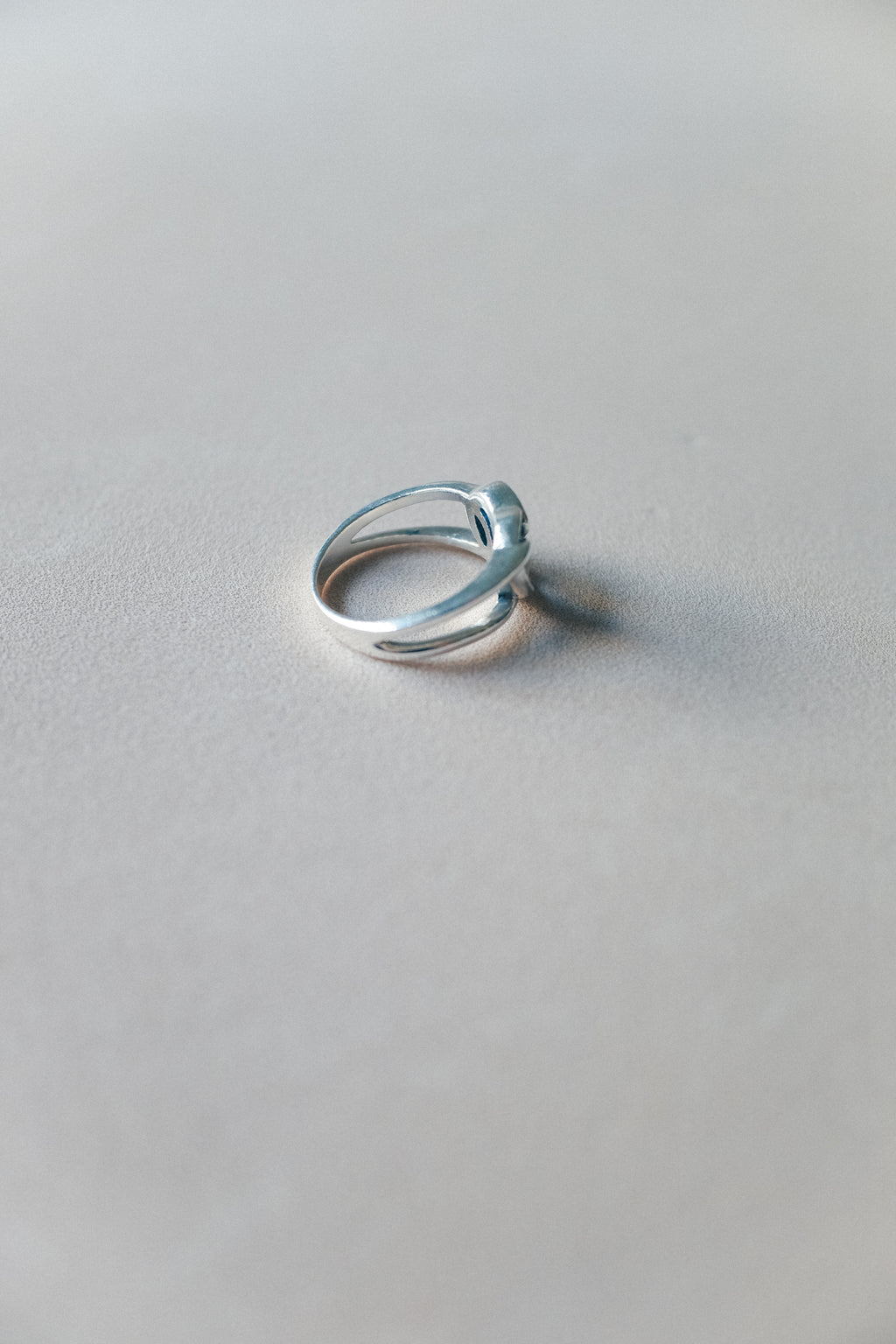 Vintage 心型勾勒925銀古董戒指