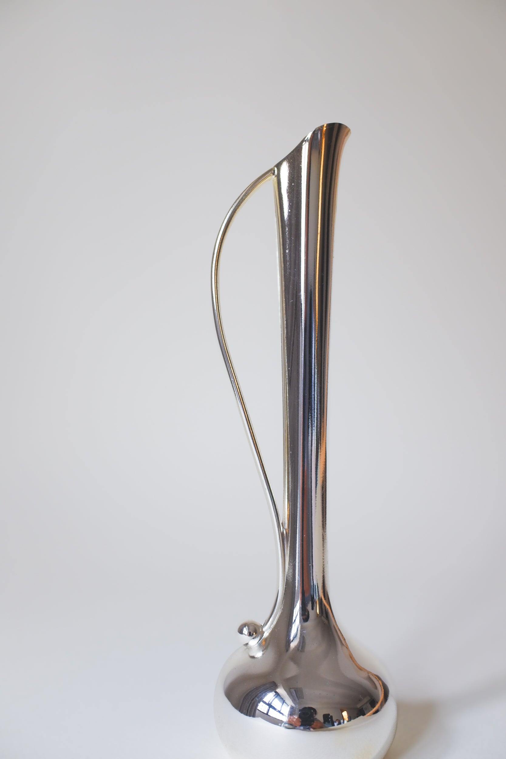 Vintage 極簡鍍銀細頸花器