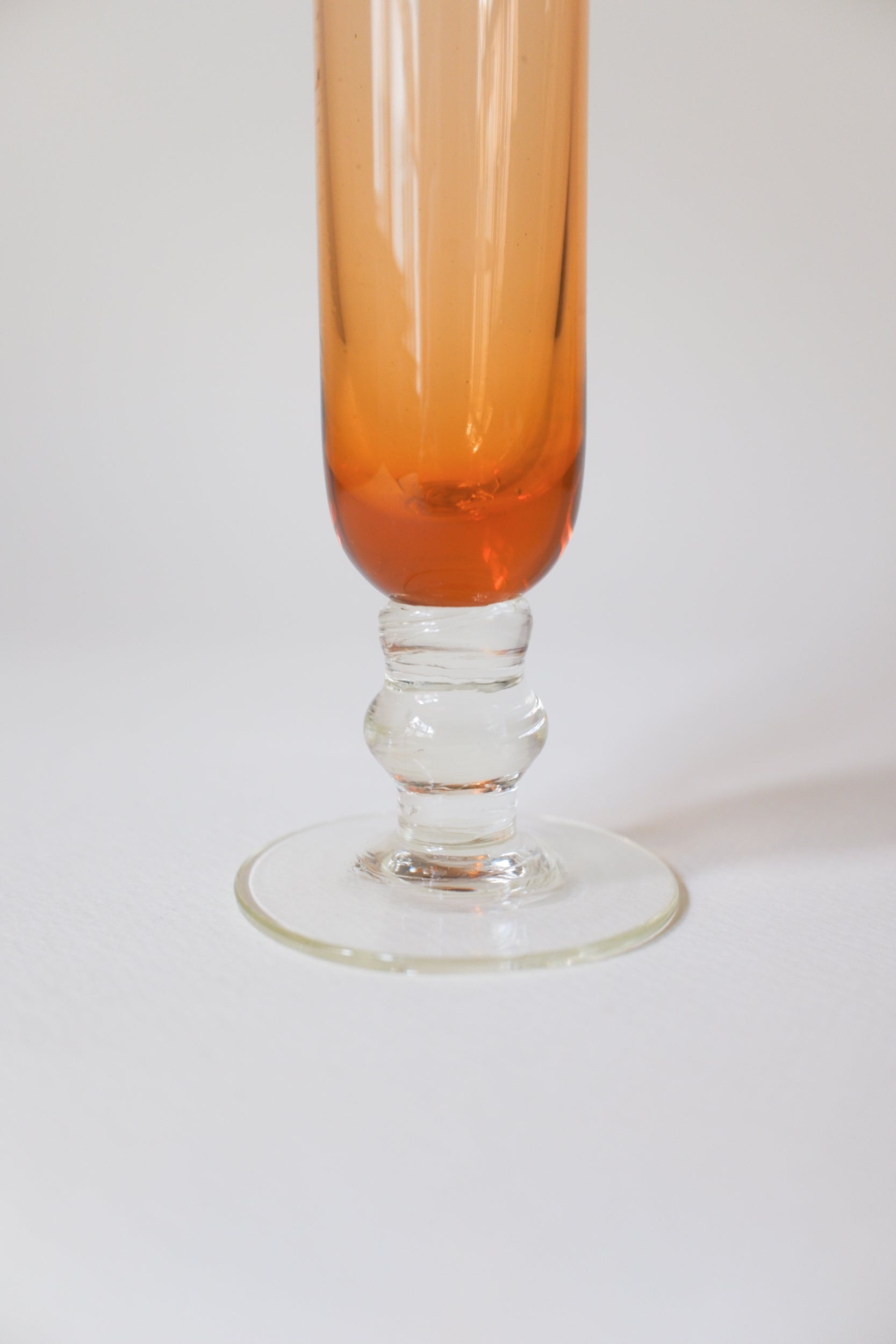 Vintage 蜜橘漸層玻璃花器