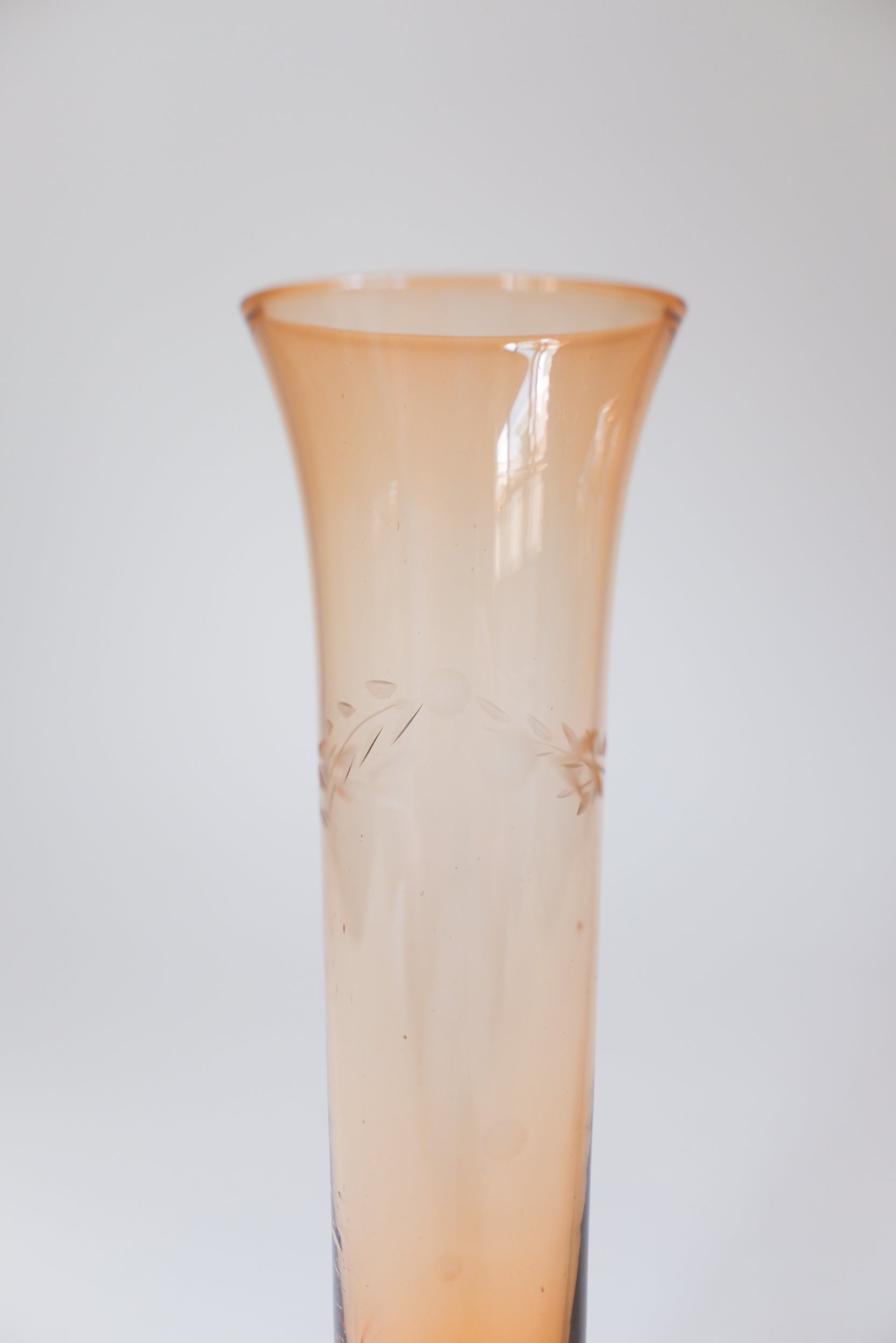 Vintage 蜜橘漸層玻璃花器