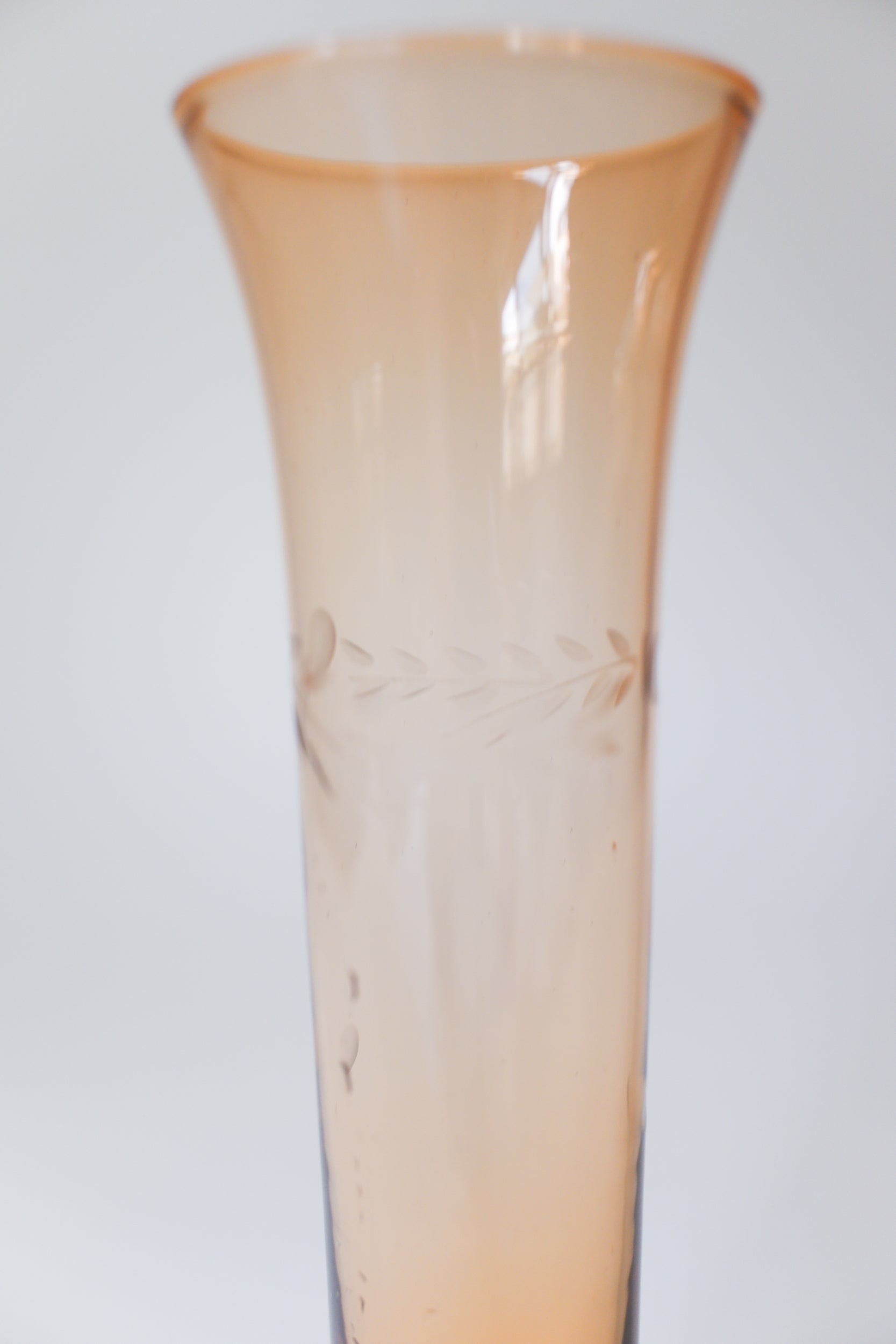 Vintage 蜜橘漸層玻璃花器