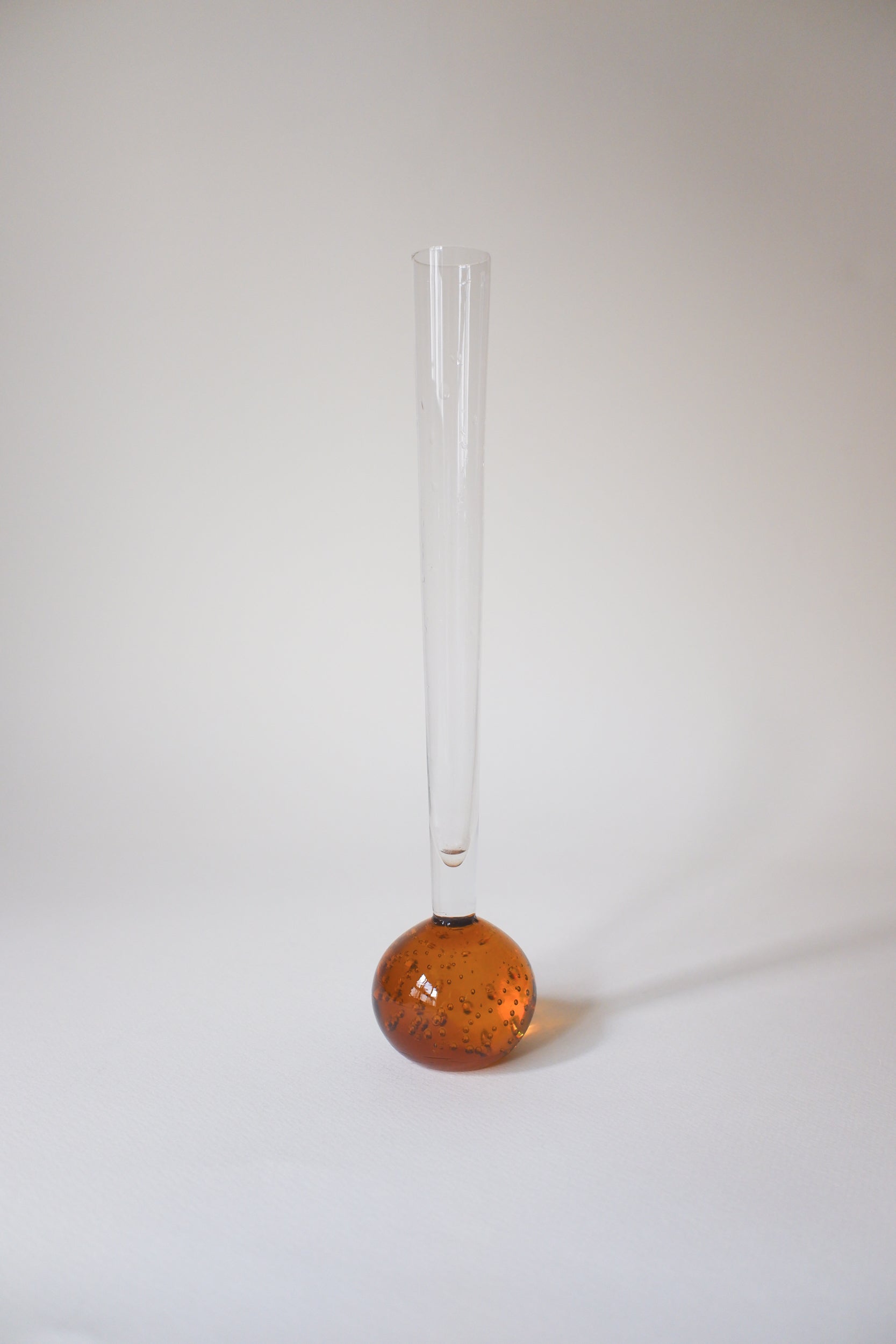 Vintage琥珀氣泡球玻璃花器