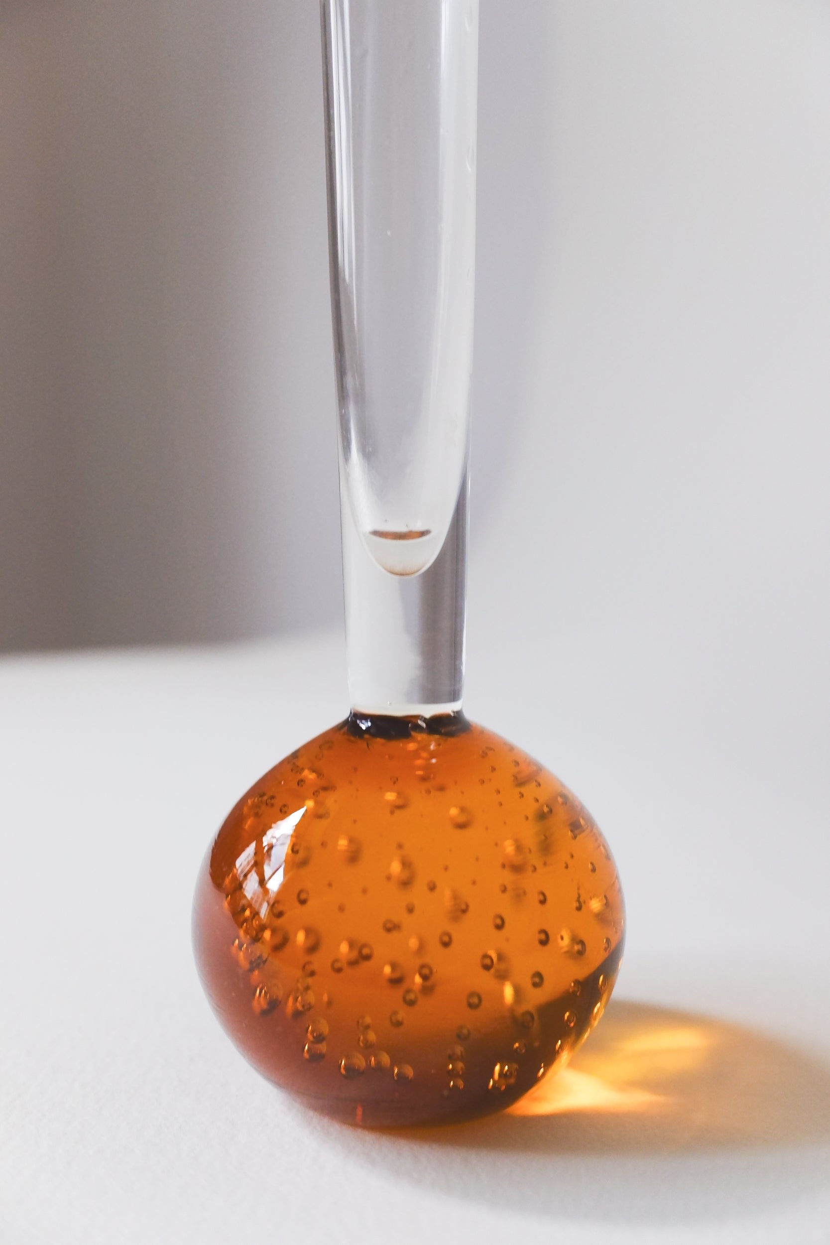 Vintage琥珀氣泡球玻璃花器