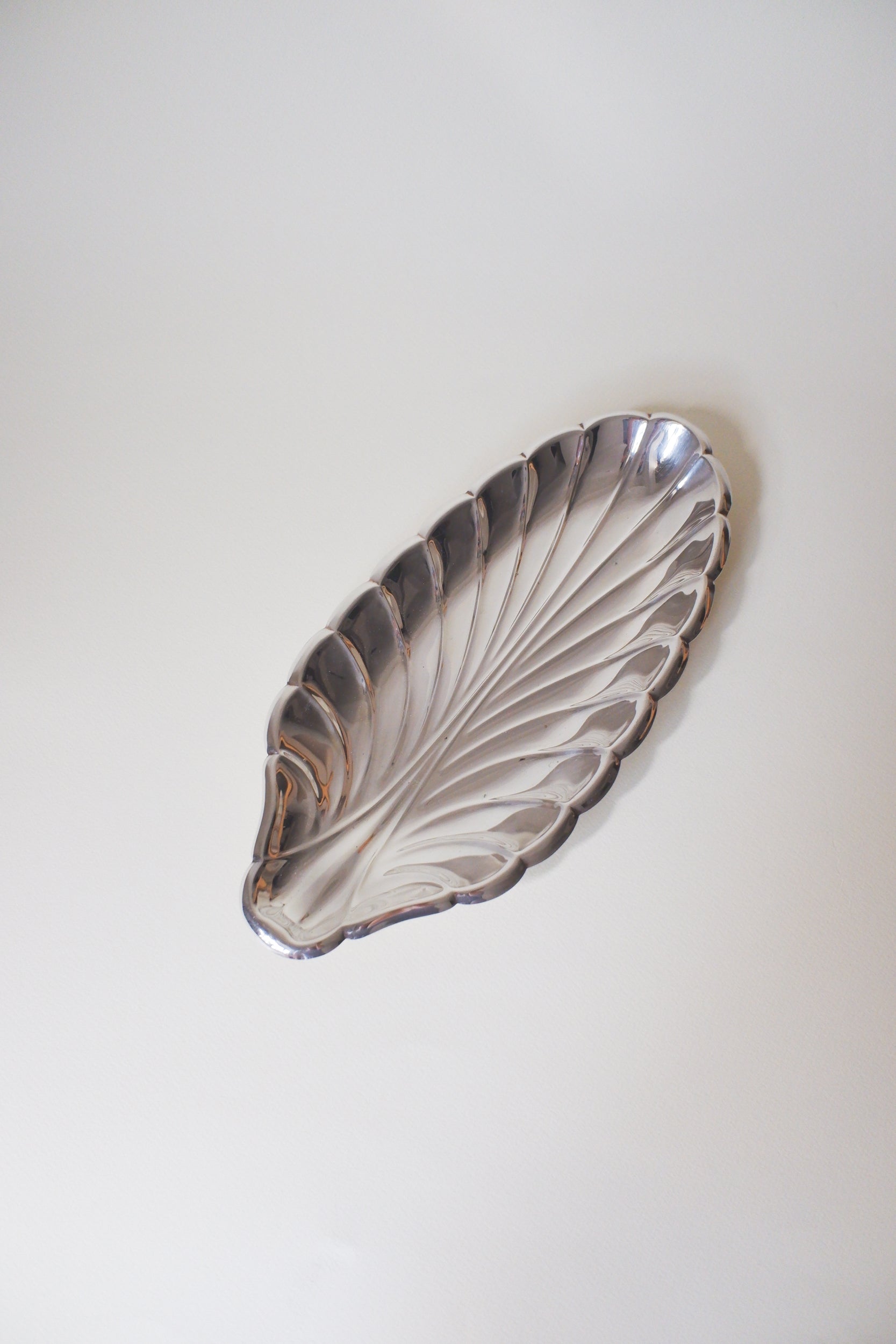 Vintage 鍍銀長葉造型大盤