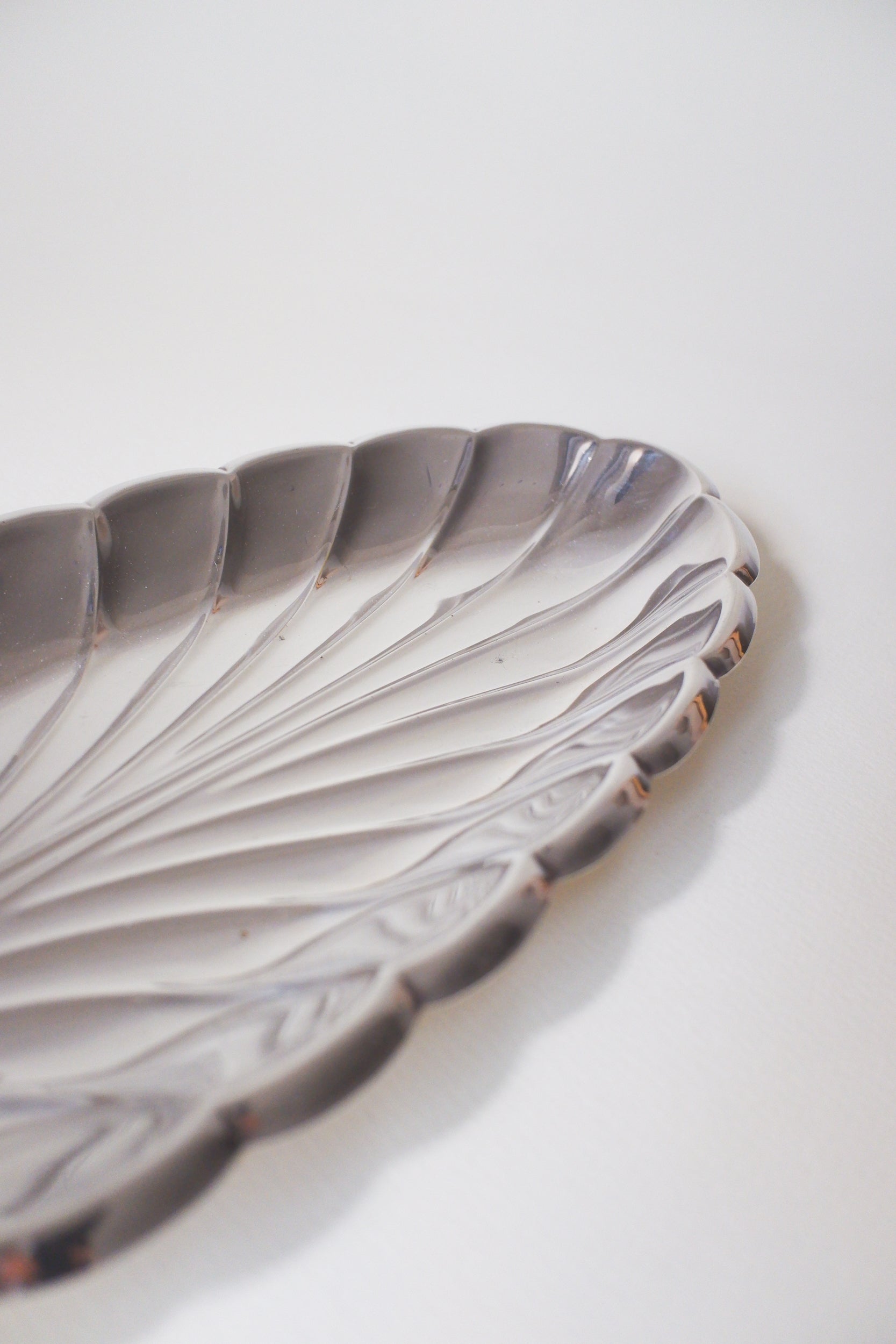 Vintage 鍍銀長葉造型大盤