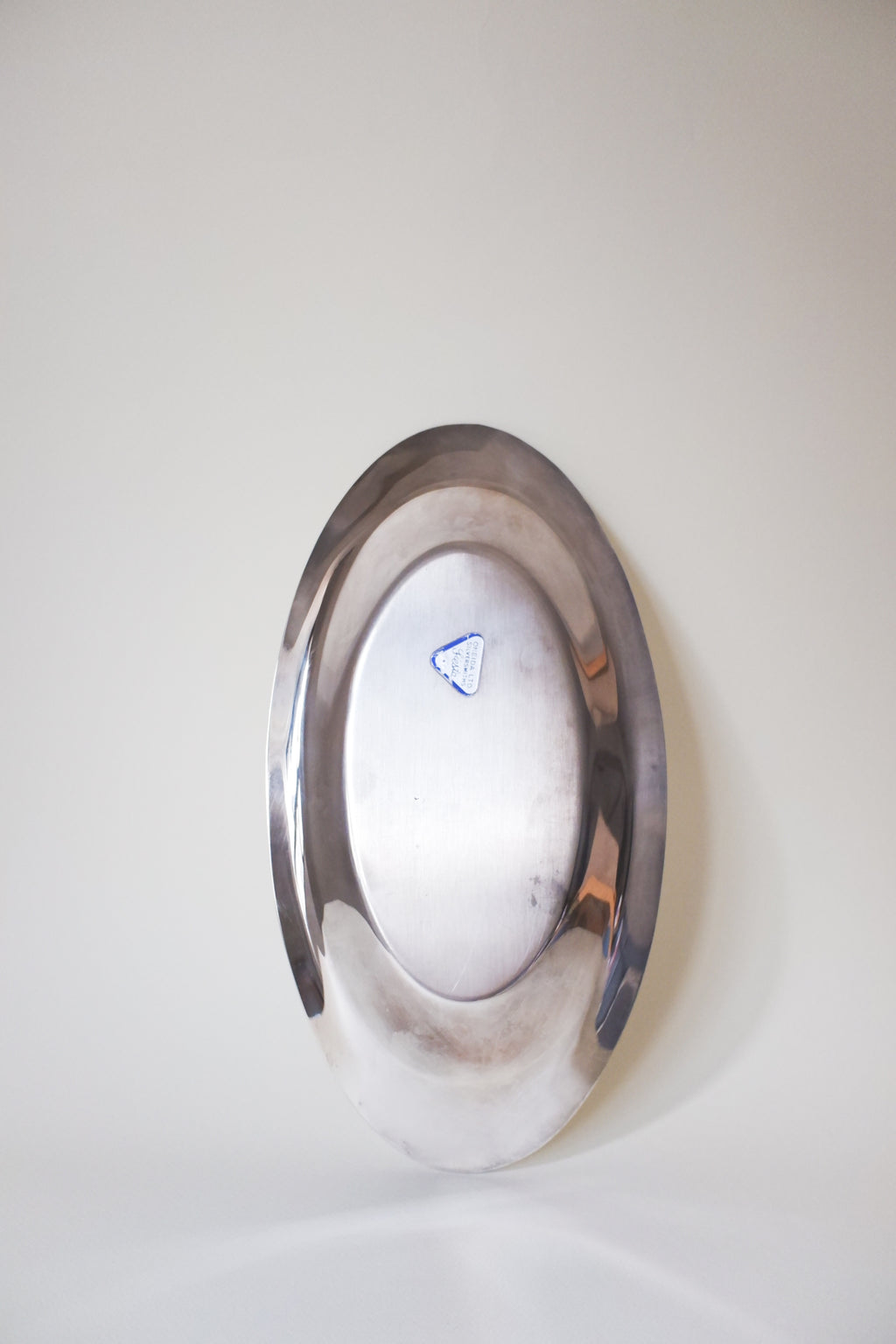 Vintage 鍍銀繩紋邊映光長盤