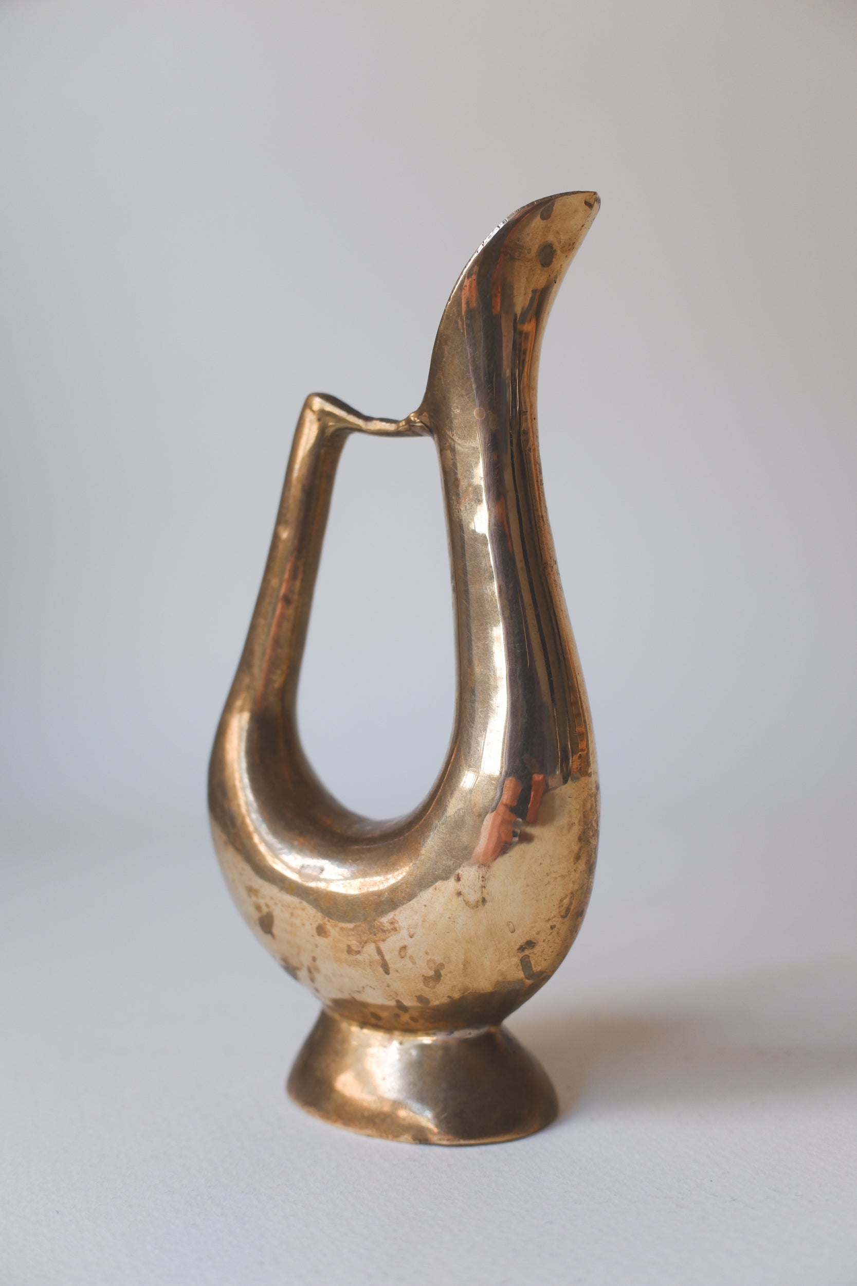 Vintage黃銅弧形把手小花器