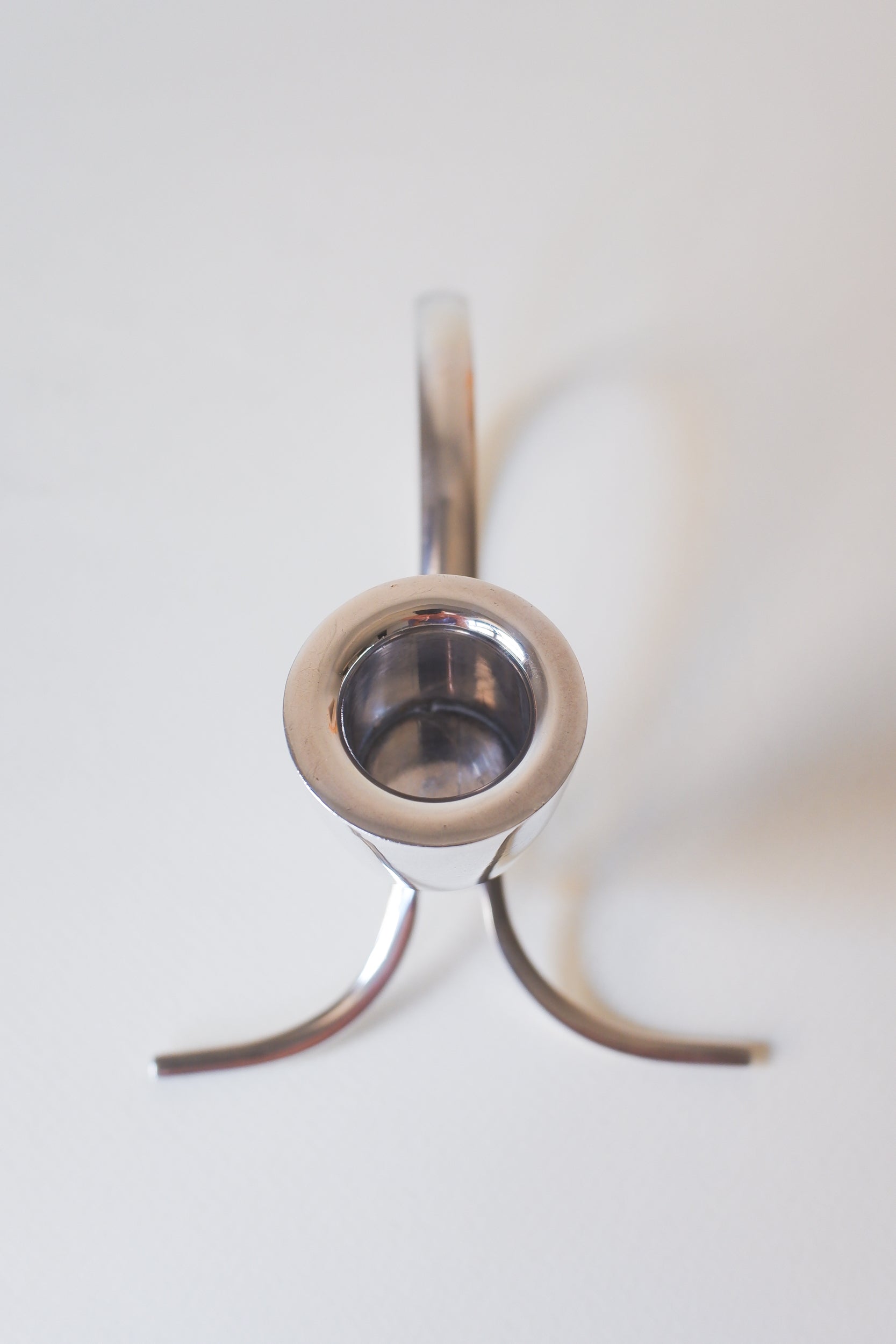 Vintage 1970's丹麥現代主義鍍銀雙燭台