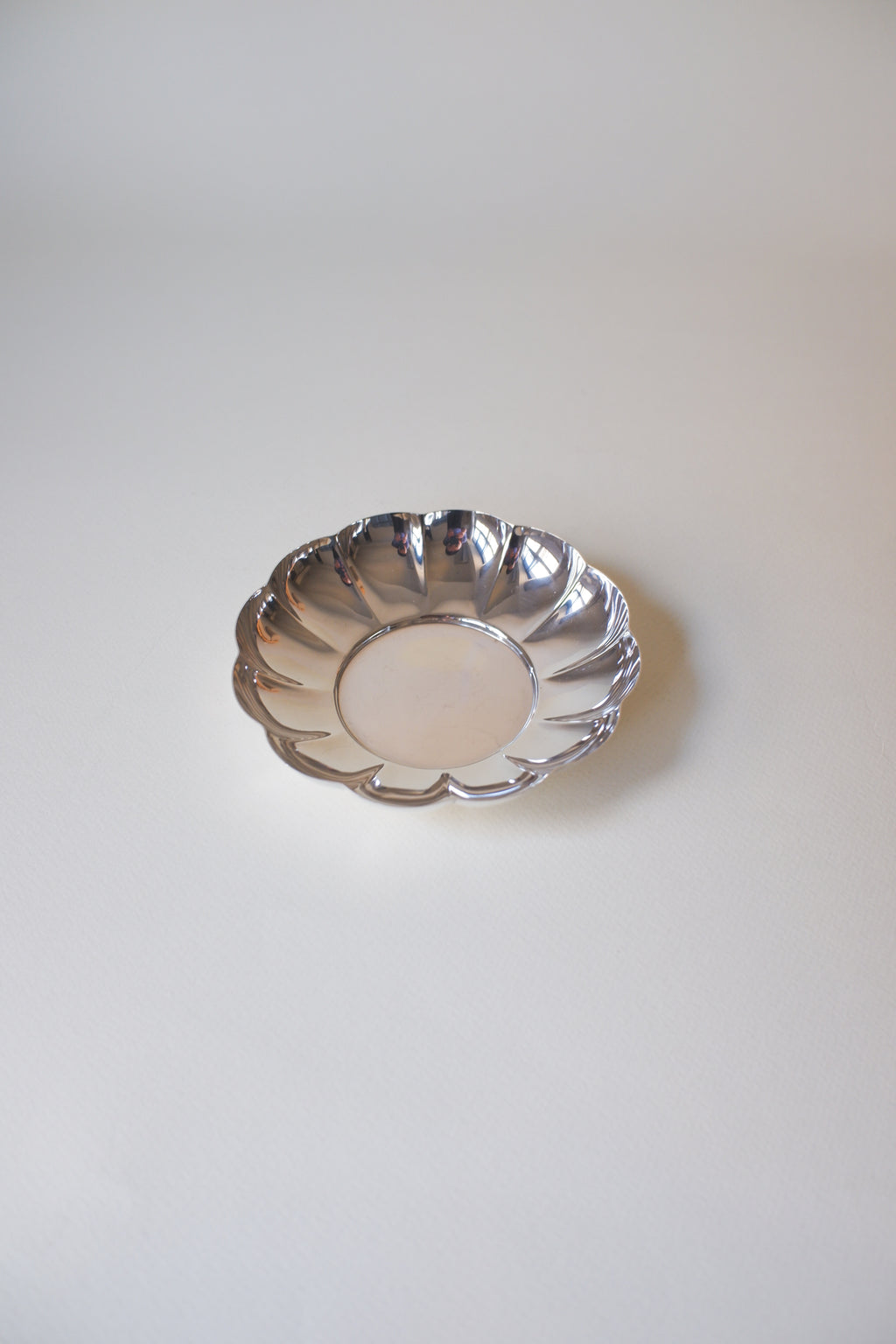 Vintage 鍍銀花瓣映光盤