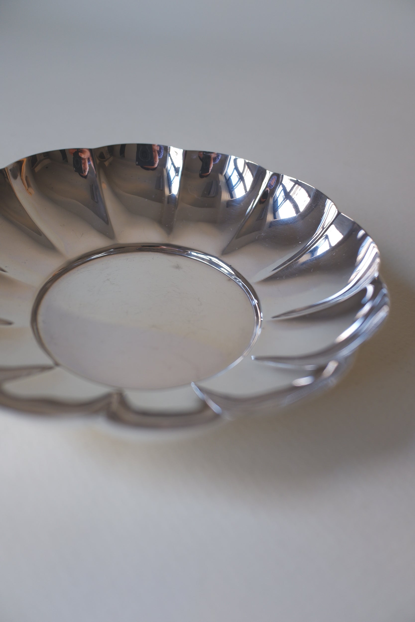 Vintage 鍍銀花瓣映光盤