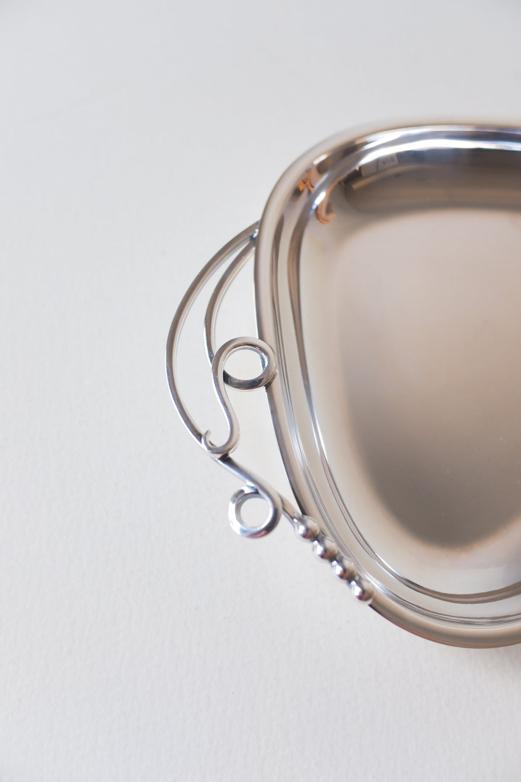 Vintage 丹麥細緻曲線銀盤