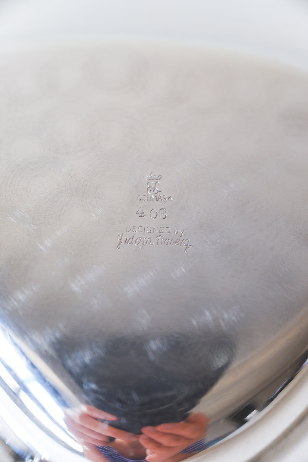 Vintage 丹麥細緻曲線銀盤