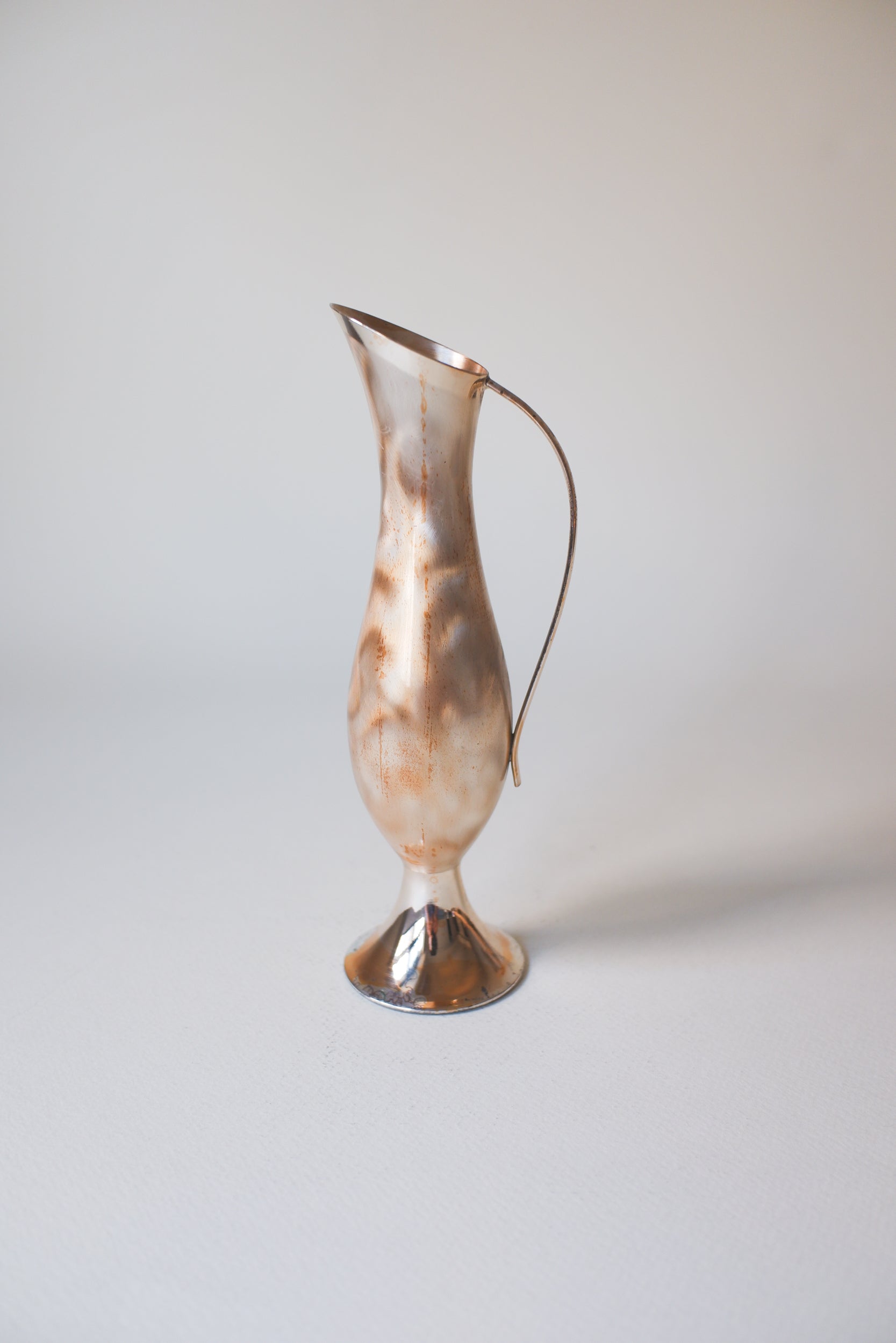 Vintage鍍銀雲紋把手花器