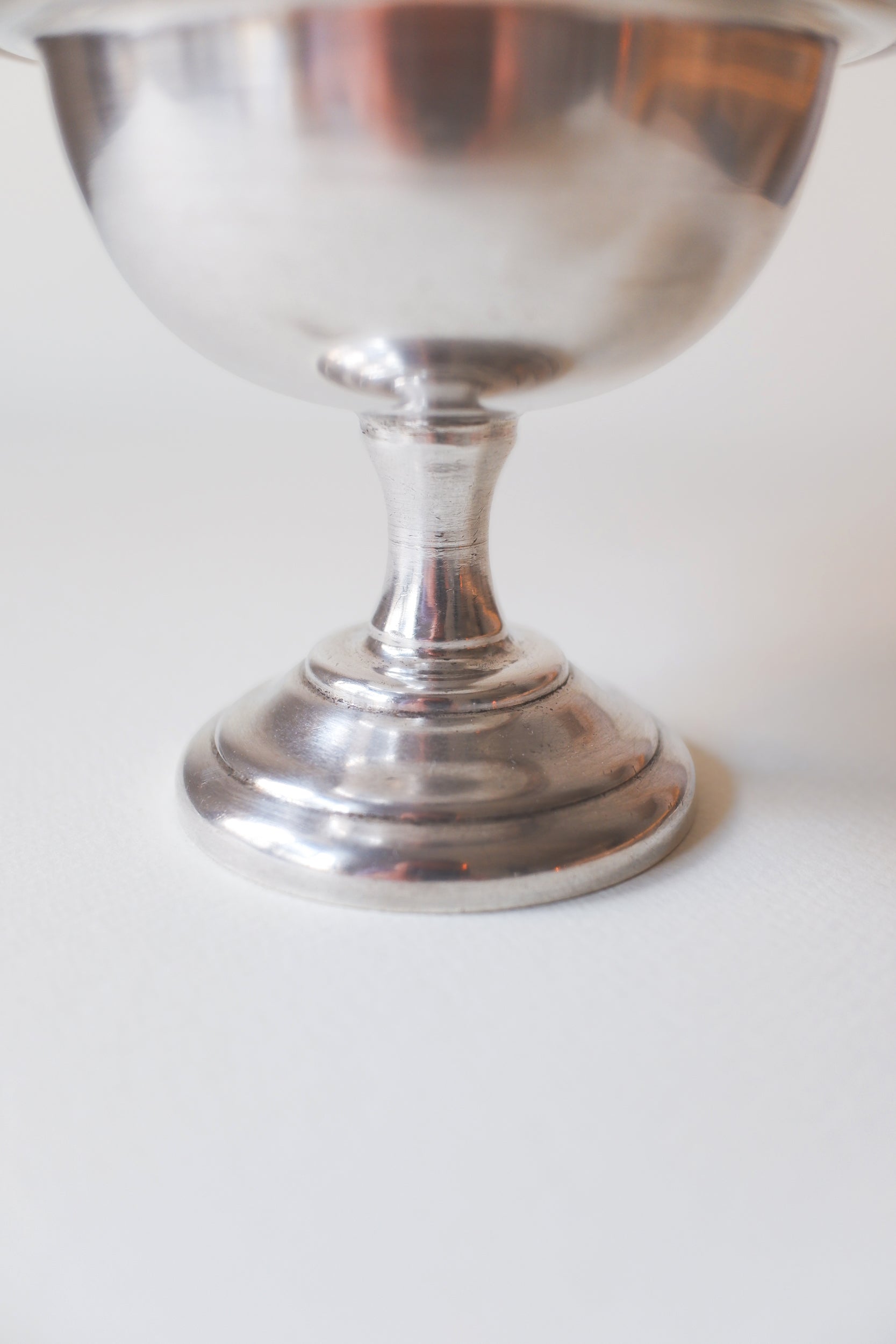 Vintage 銀色合金高腳杯/燭台