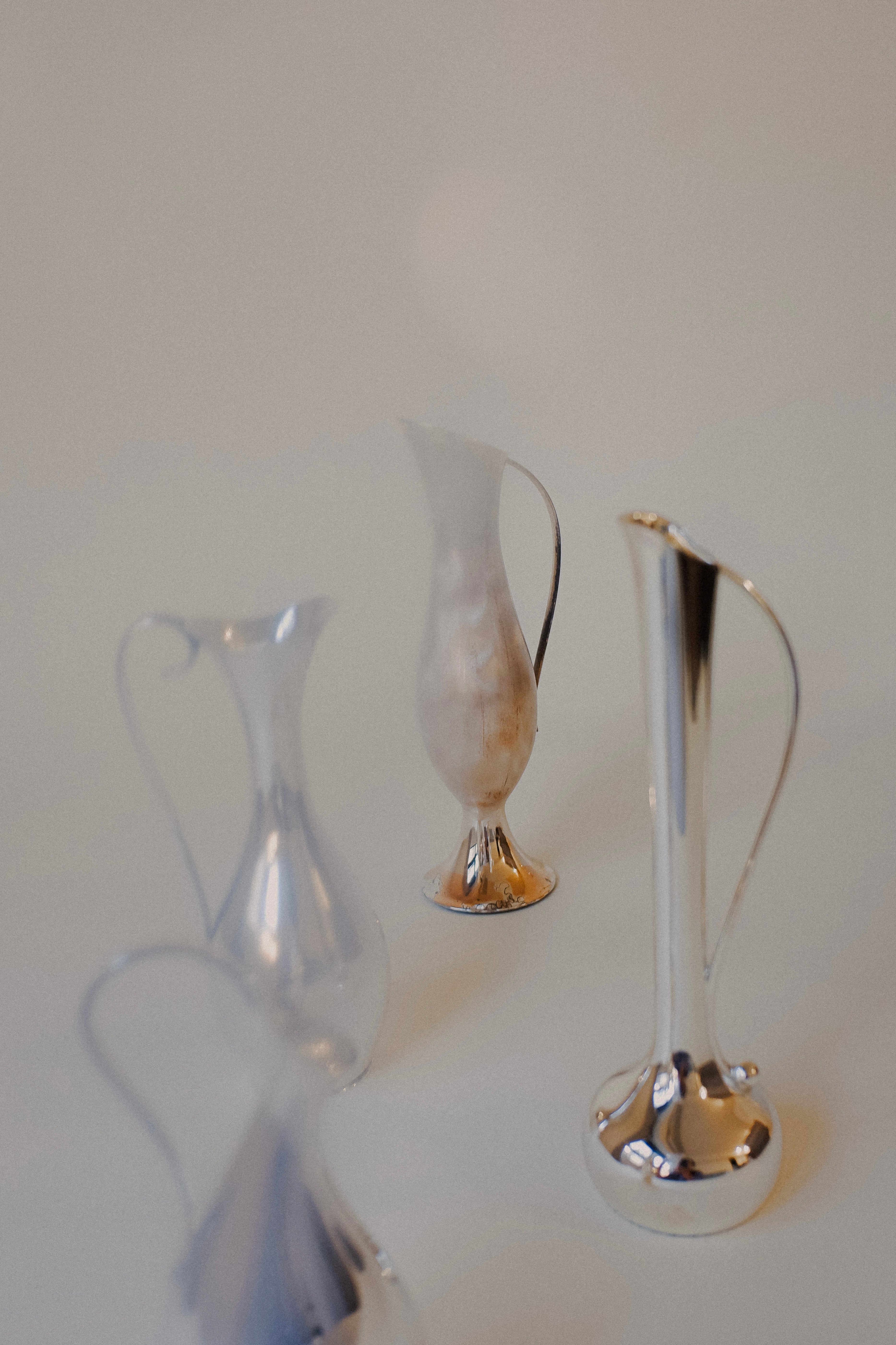 Vintage 極簡鍍銀細頸花器