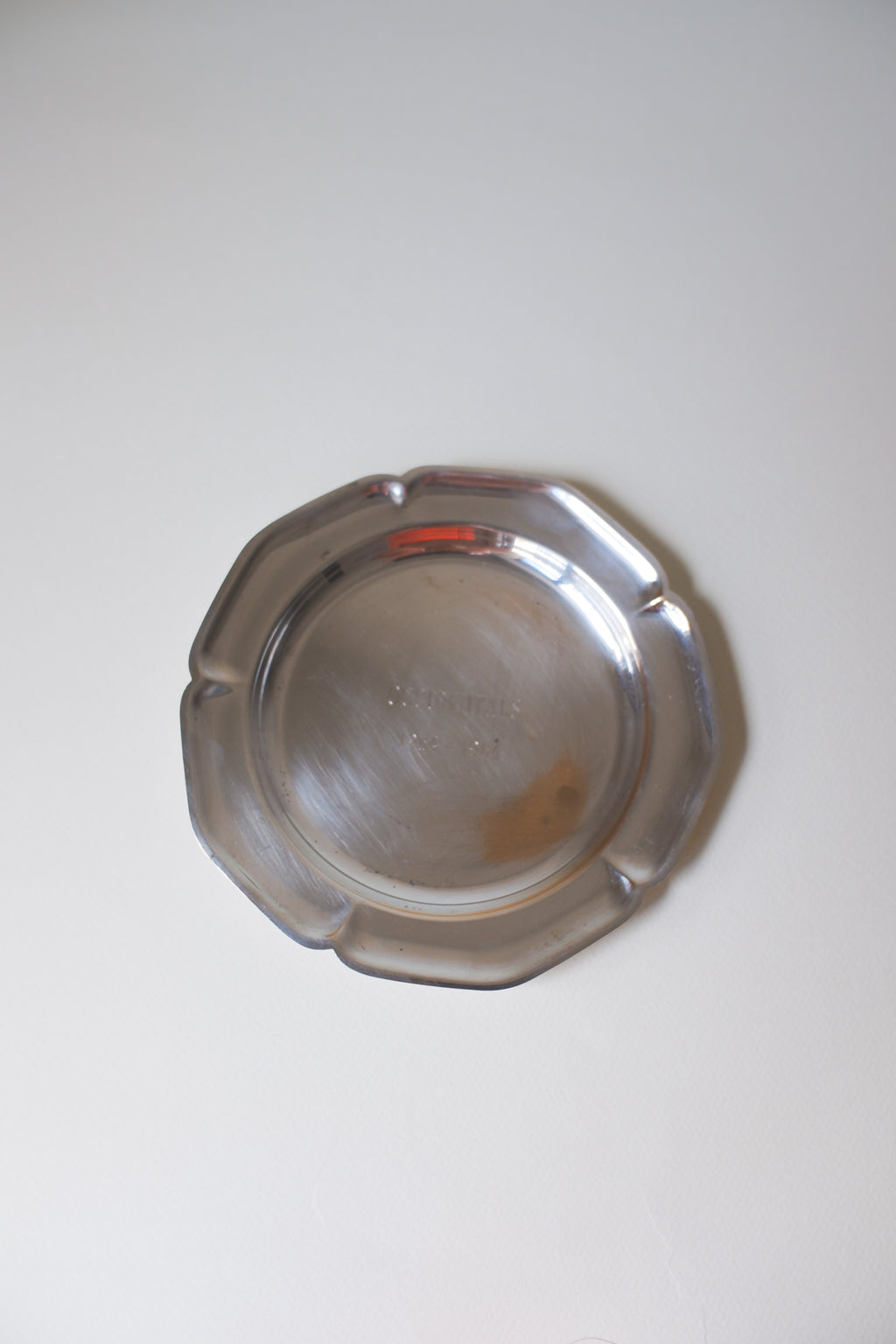 Vintage 鍍銀花瓣邊映光盤