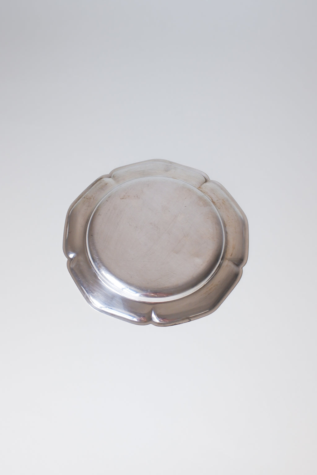 Vintage 鍍銀花瓣邊映光盤