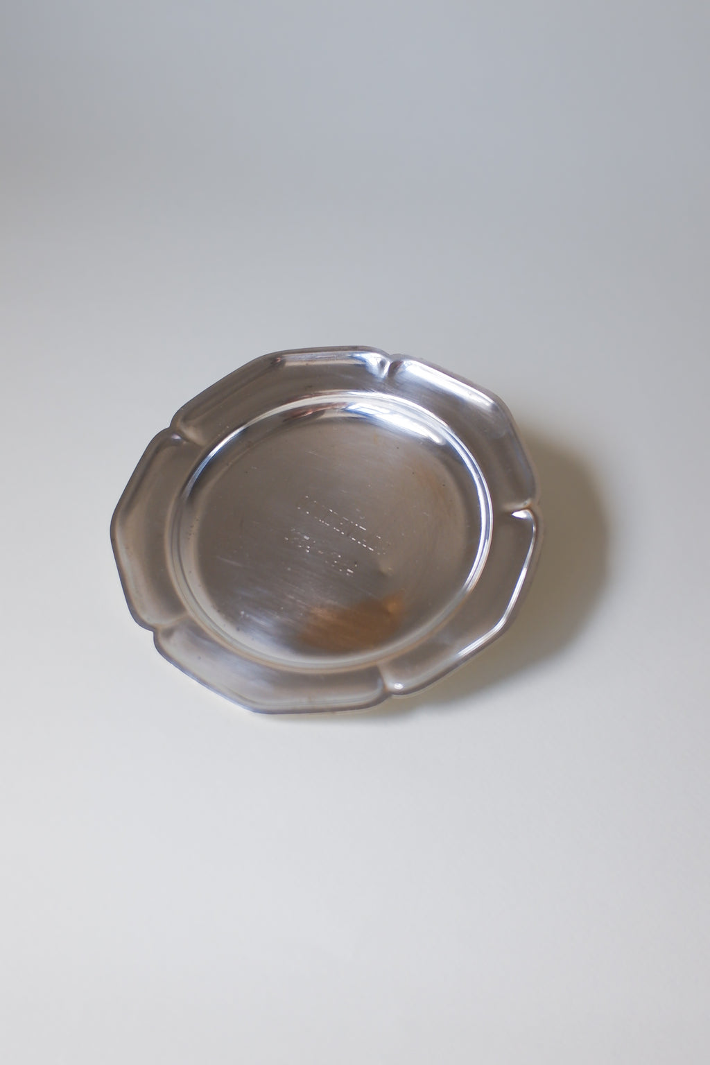 Vintage 鍍銀花瓣邊映光盤