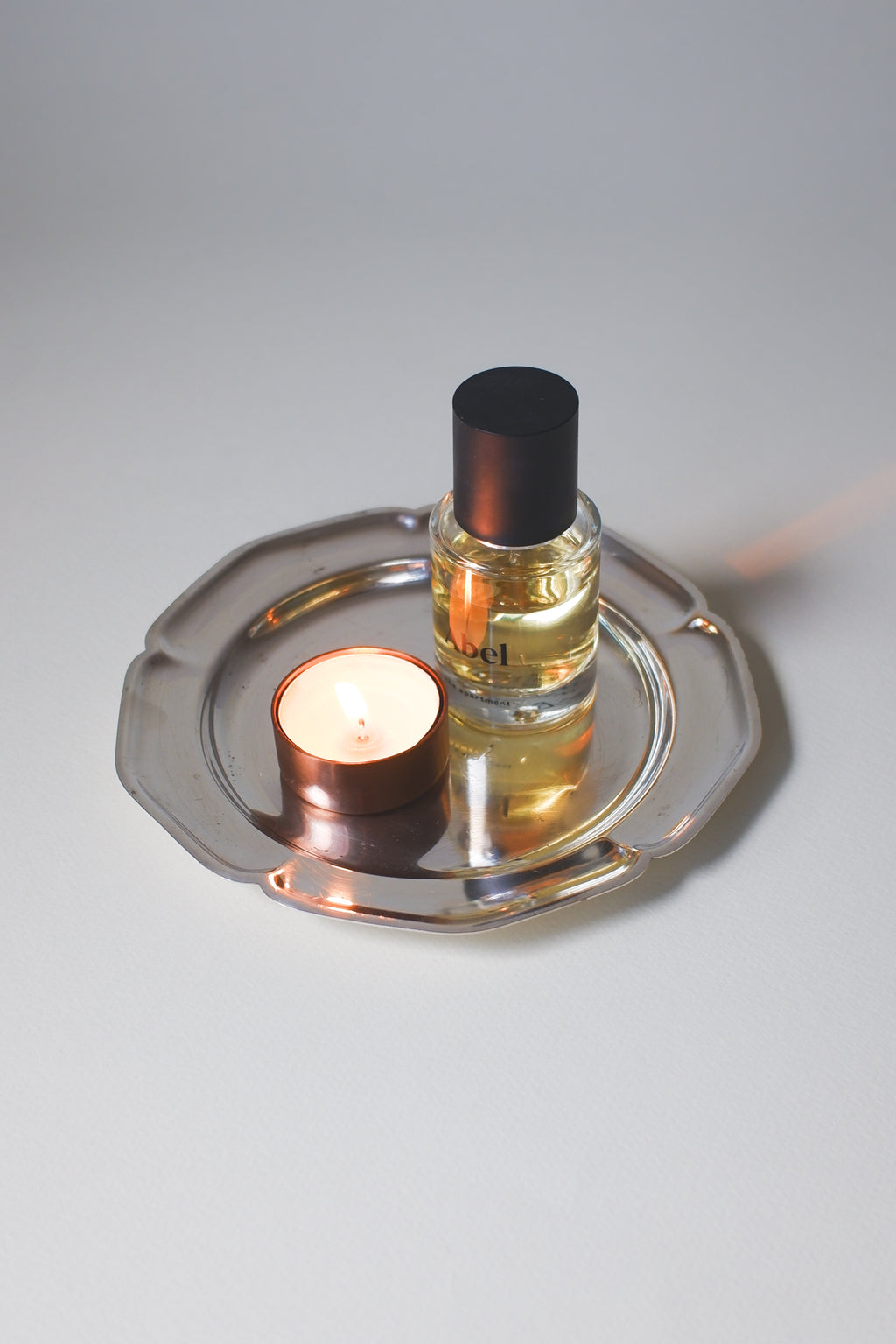 Vintage 鍍銀花瓣邊映光盤