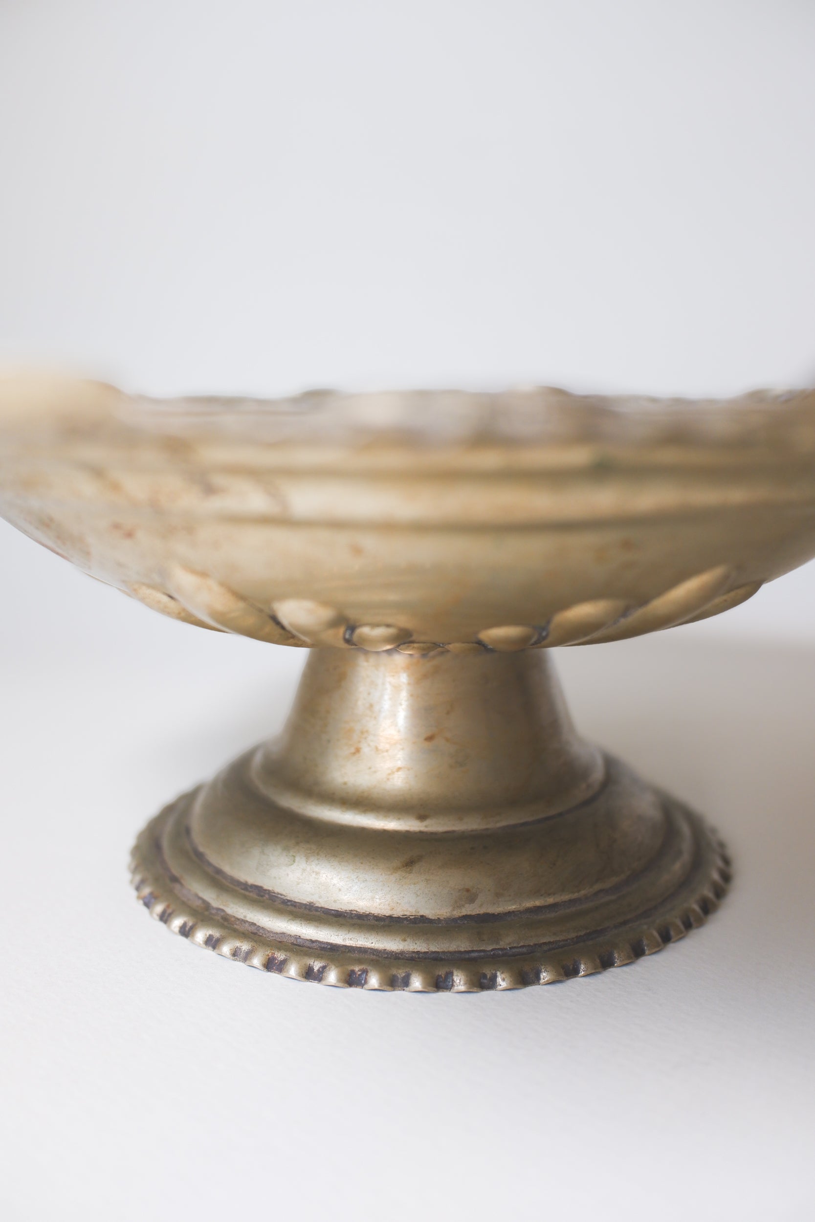 Vintage 1930‘s洛可可風鍍銀提把果盤