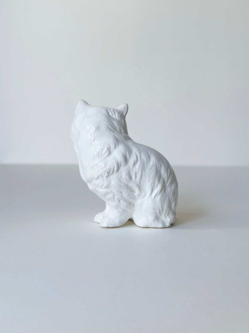 Vintage ceramic figurine｜白色波斯陶瓷貓貓