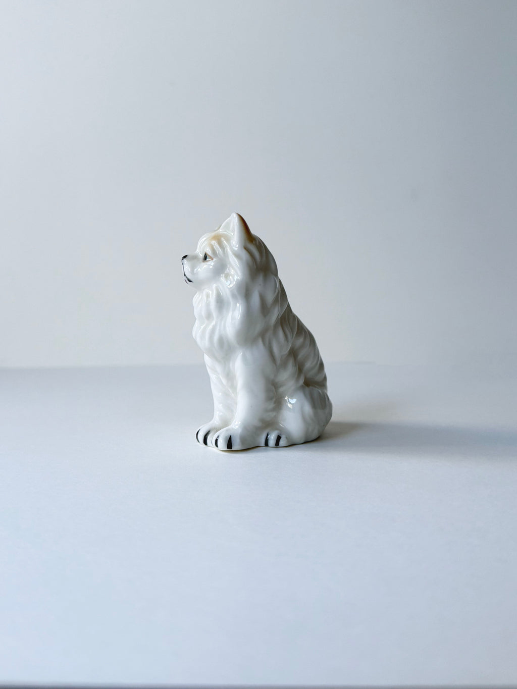 Vintage ceramic figurine｜長毛波斯陶瓷貓貓