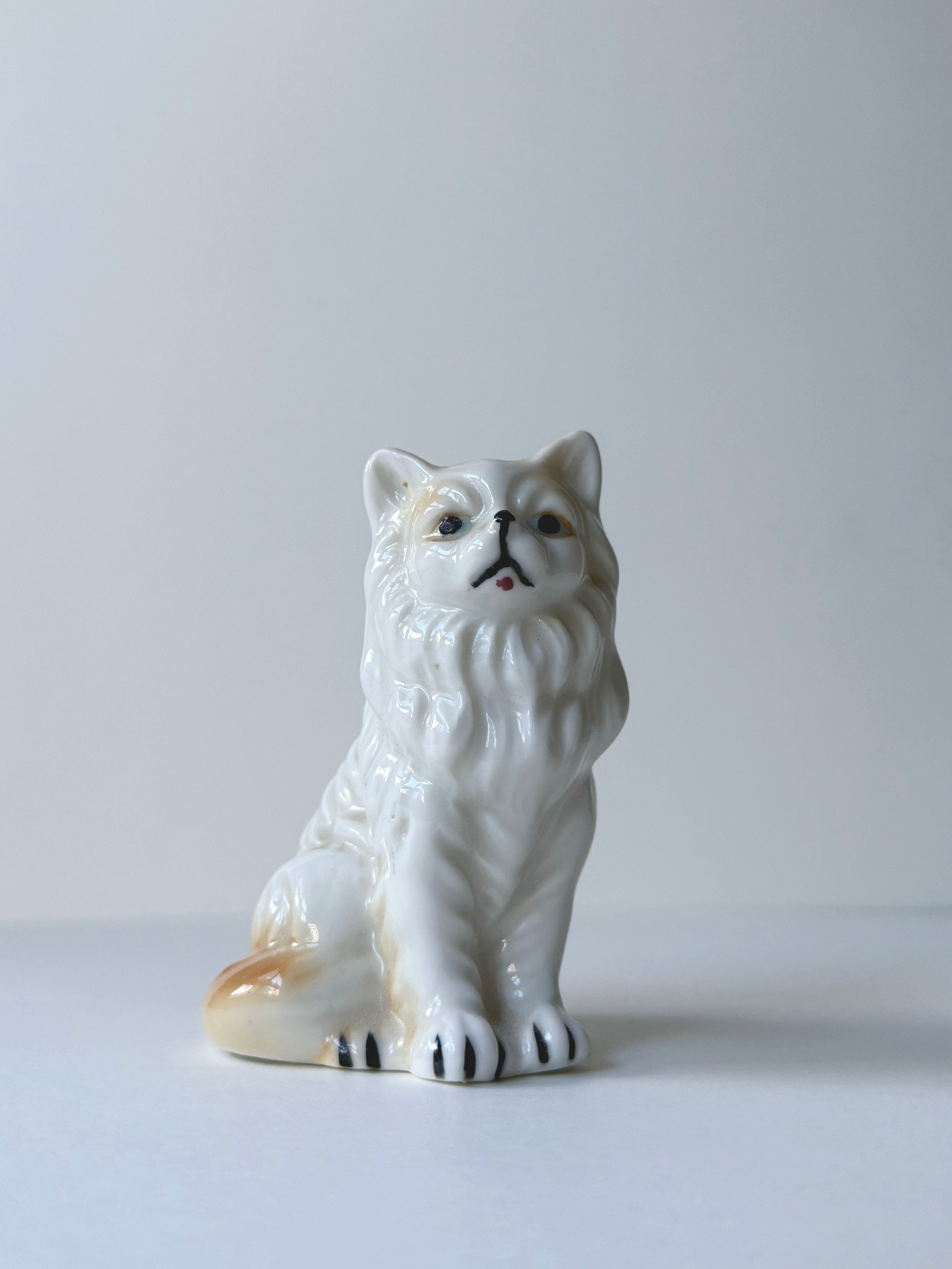 Vintage ceramic figurine｜長毛波斯陶瓷貓貓
