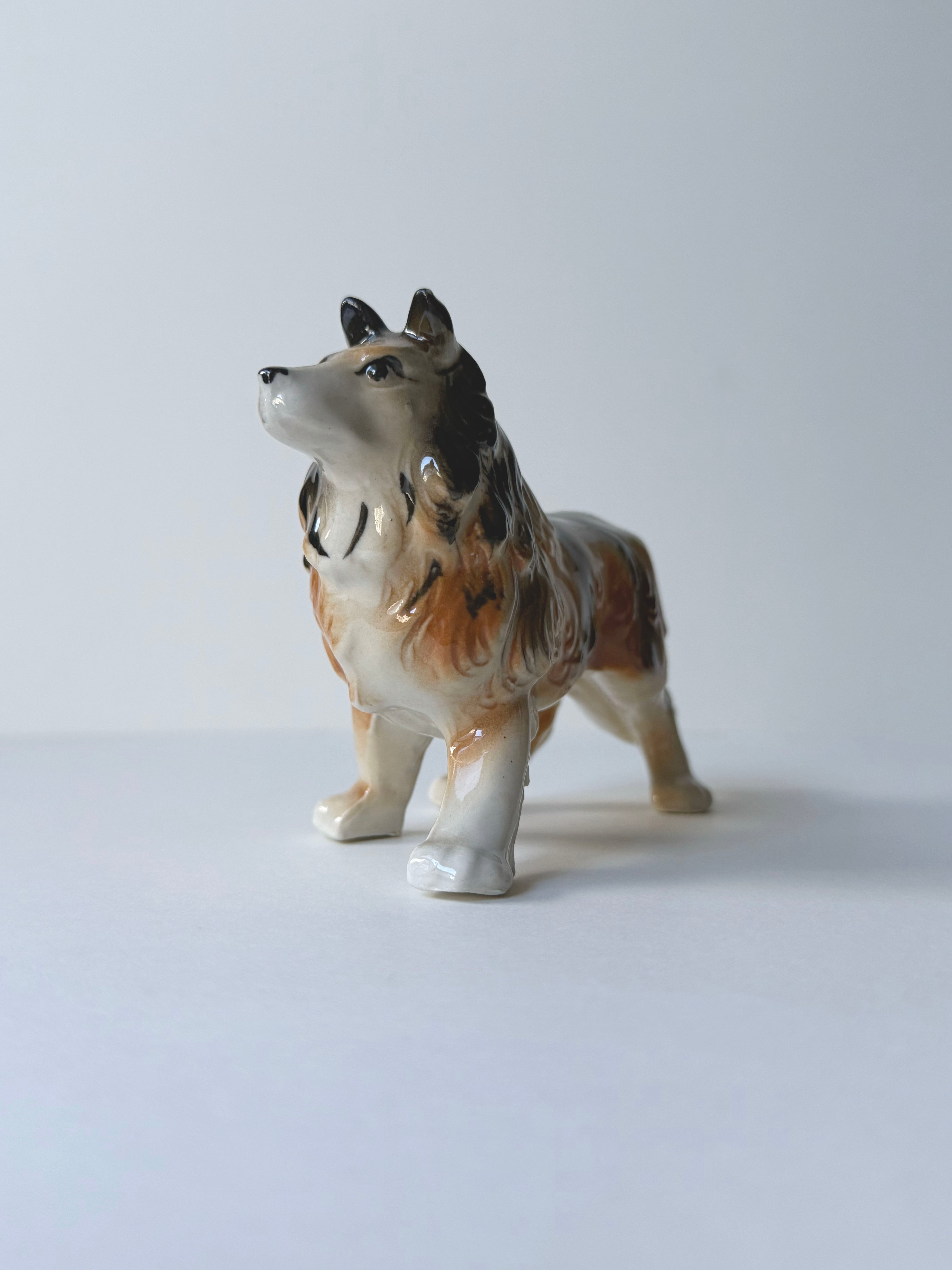 Vintage ceramic figurine｜靈犬萊西陶瓷狗狗