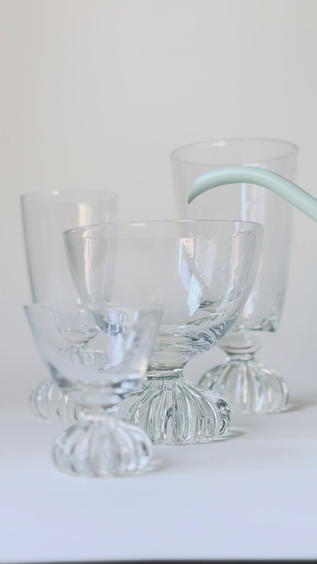 Vintage 南瓜腳玻璃杯